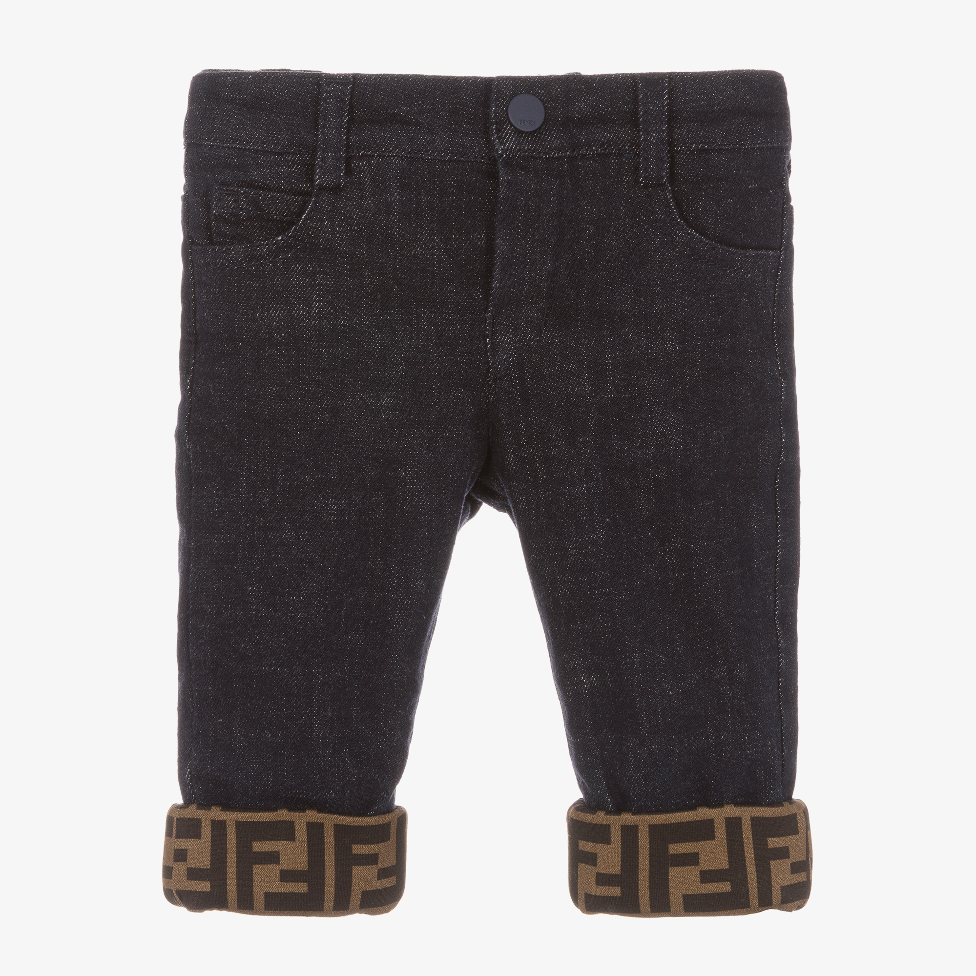 Fendi - Blue Denim Wide Leg Jeans | Childrensalon