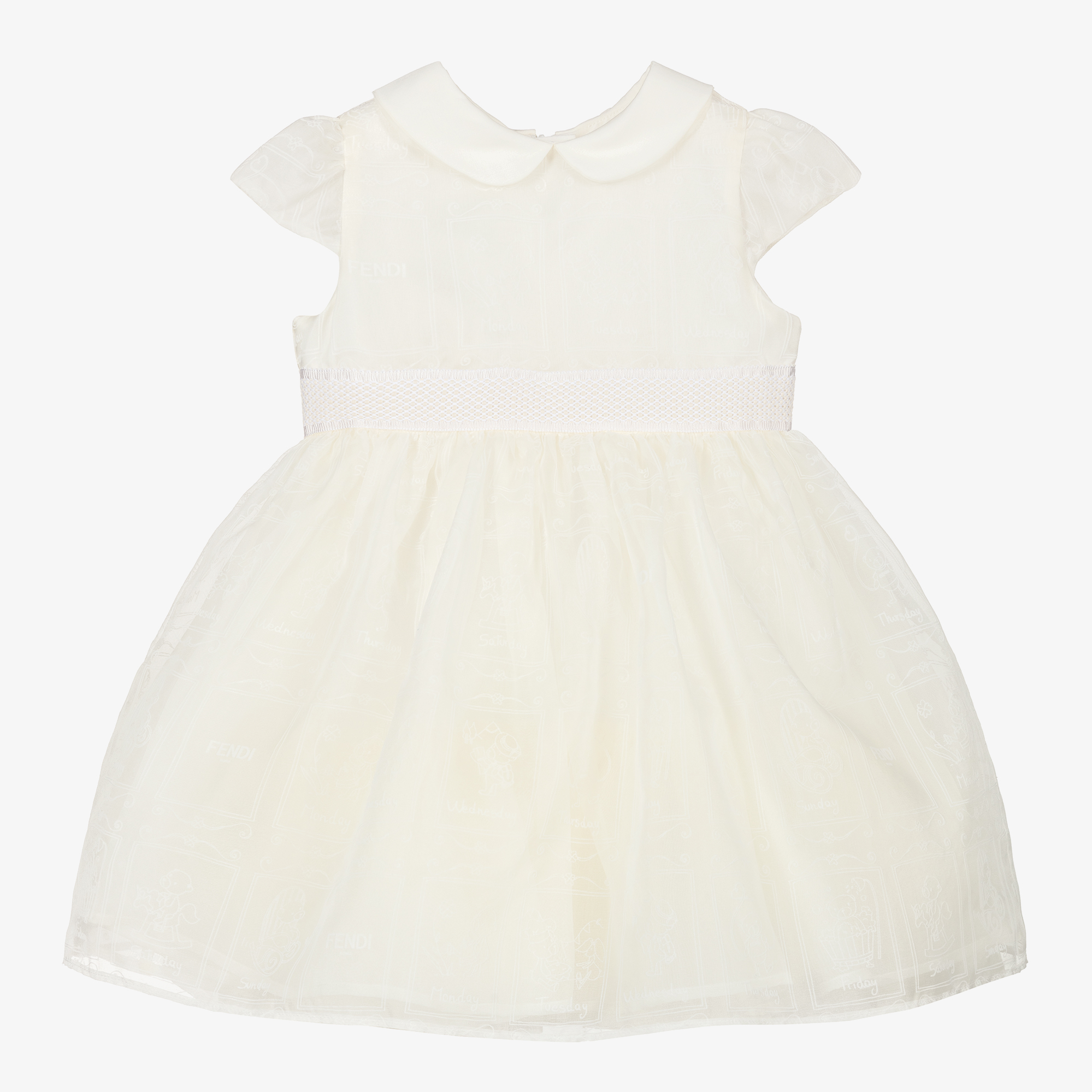 Fendi - Silk Organza Floral Dress | Childrensalon