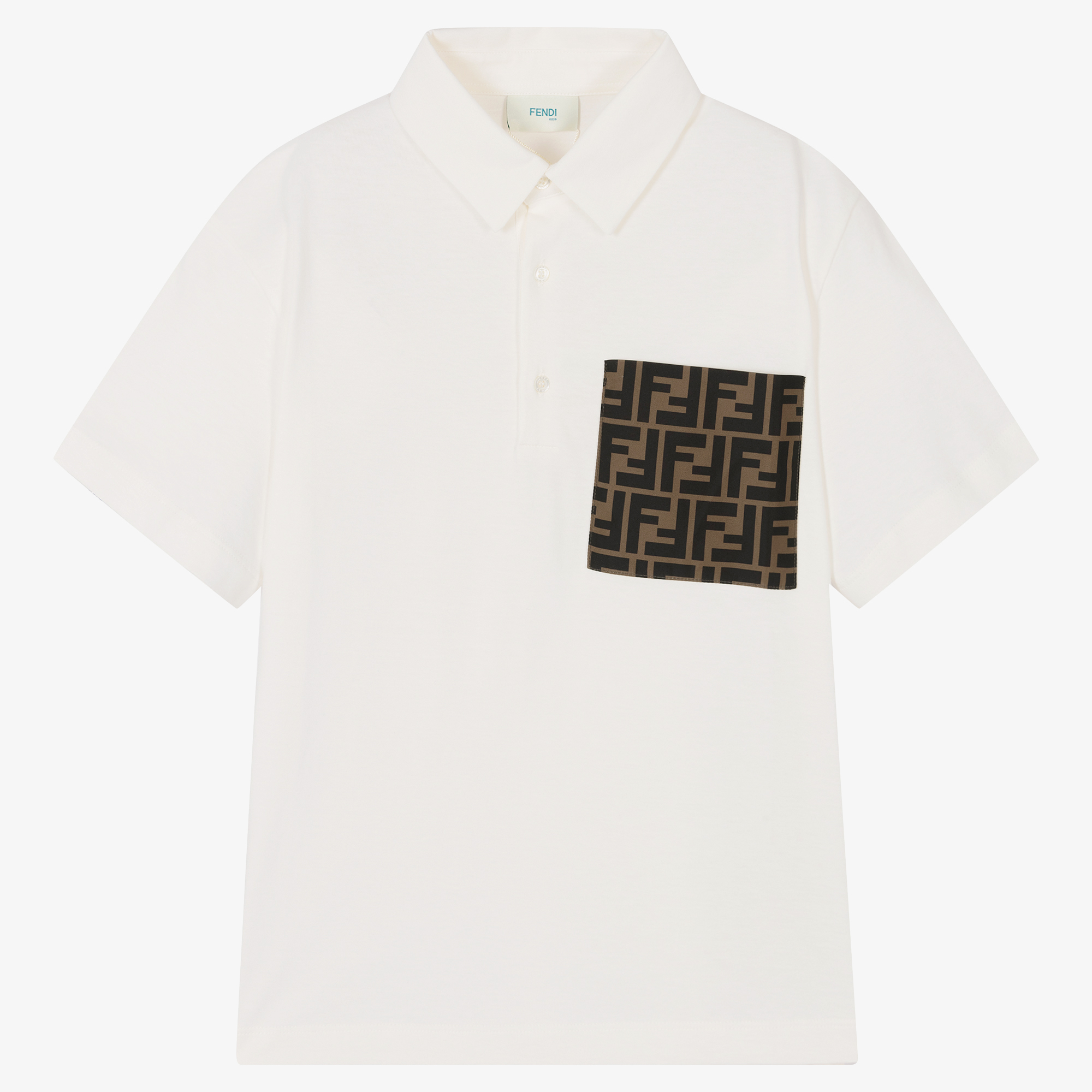 White fendi discount polo shirt