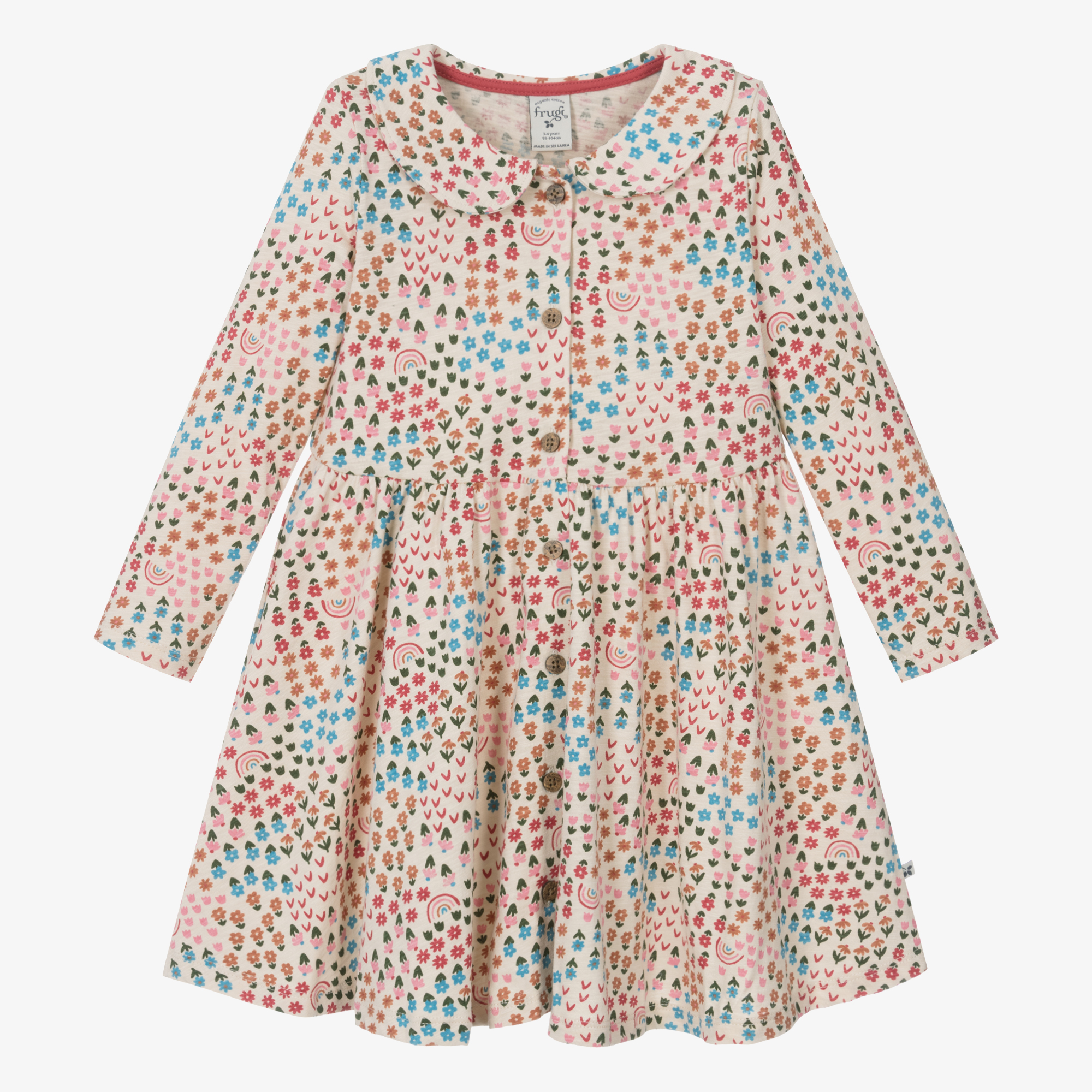 Frugi - Girls Pink Cotton Fairy Dress | Childrensalon