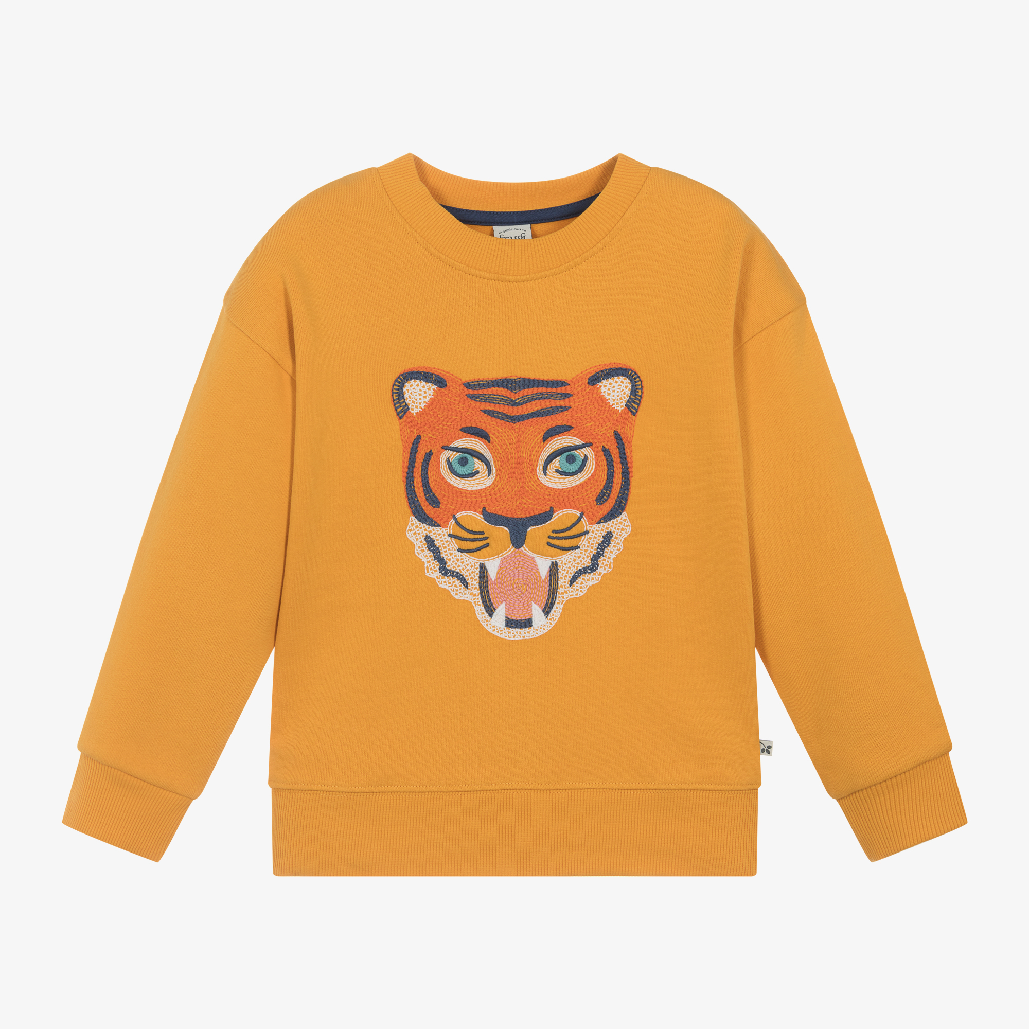 Frugi Yellow Organic Cotton Tiger Sweatshirt