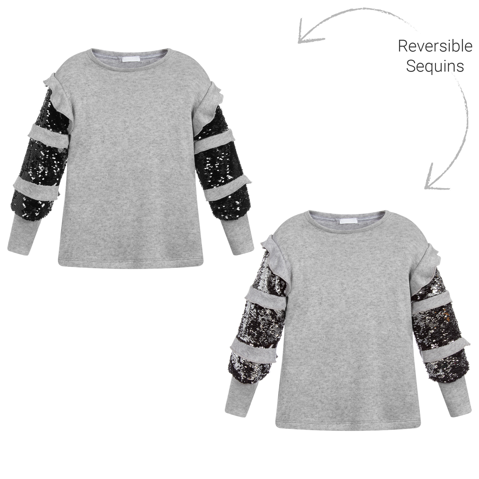 reversible sequin sweater