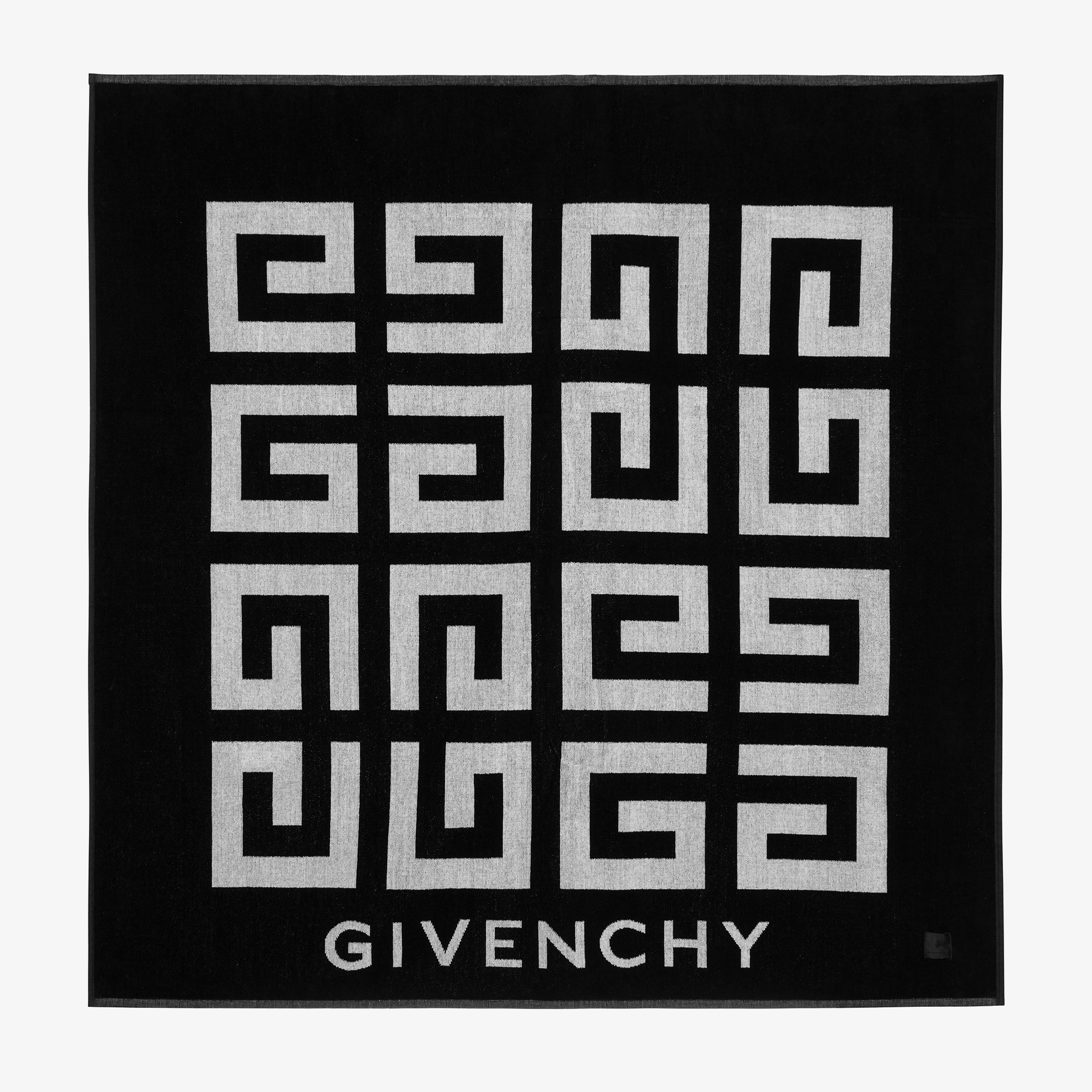 Givenchy - Boys Black & White 4G Logo Towel (115cm) | Childrensalon