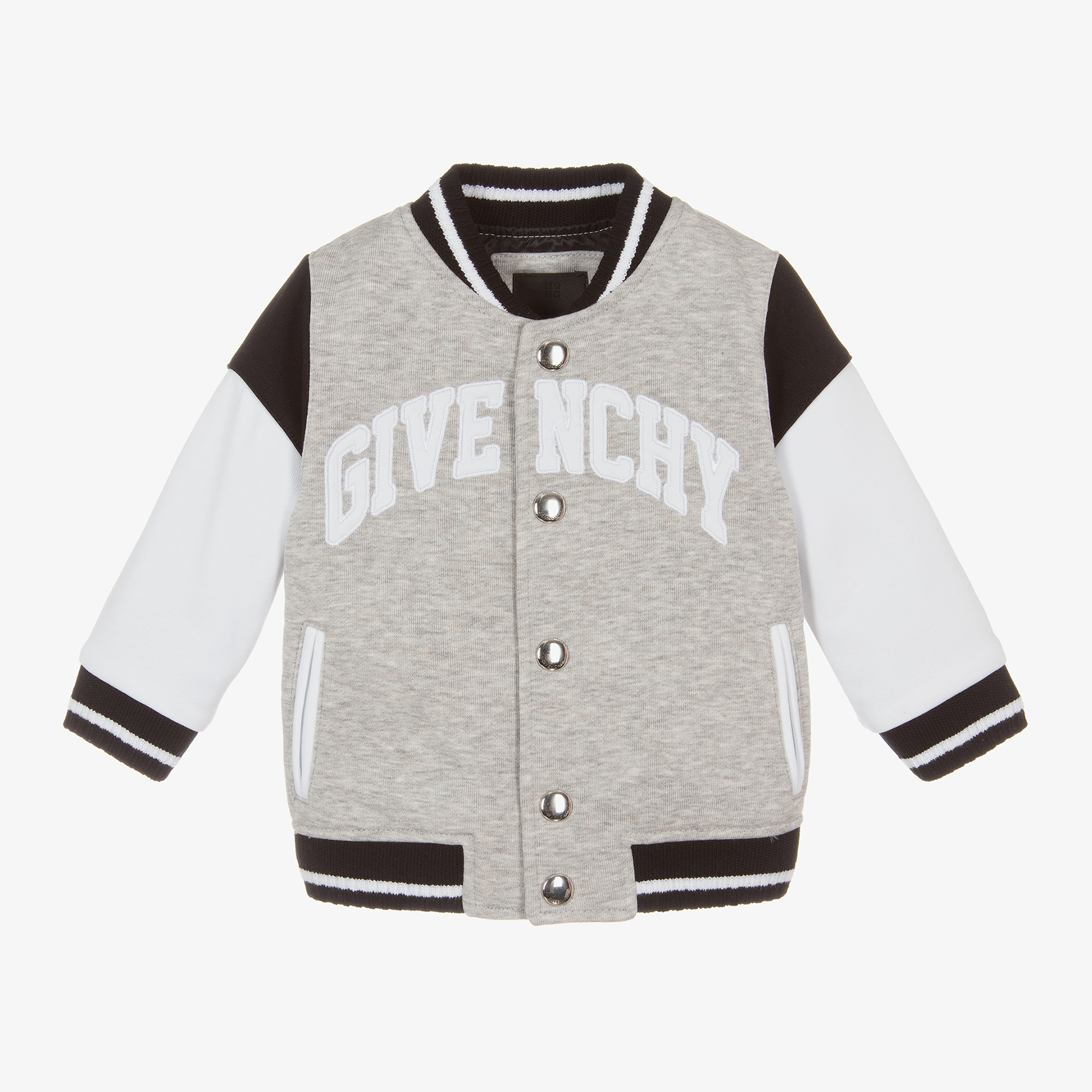 Givenchy Boys Grey Cotton Bomber Jacket
