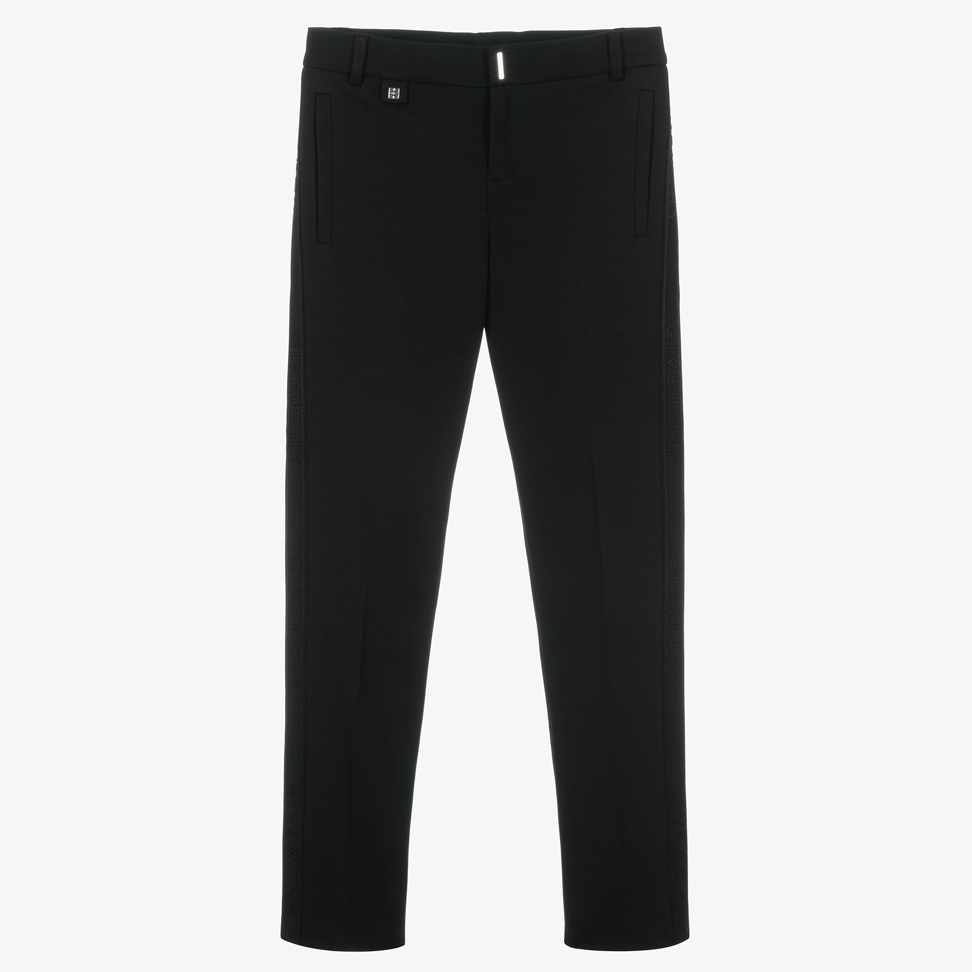 Givenchy - Black Cotton Logo Trousers | Childrensalon