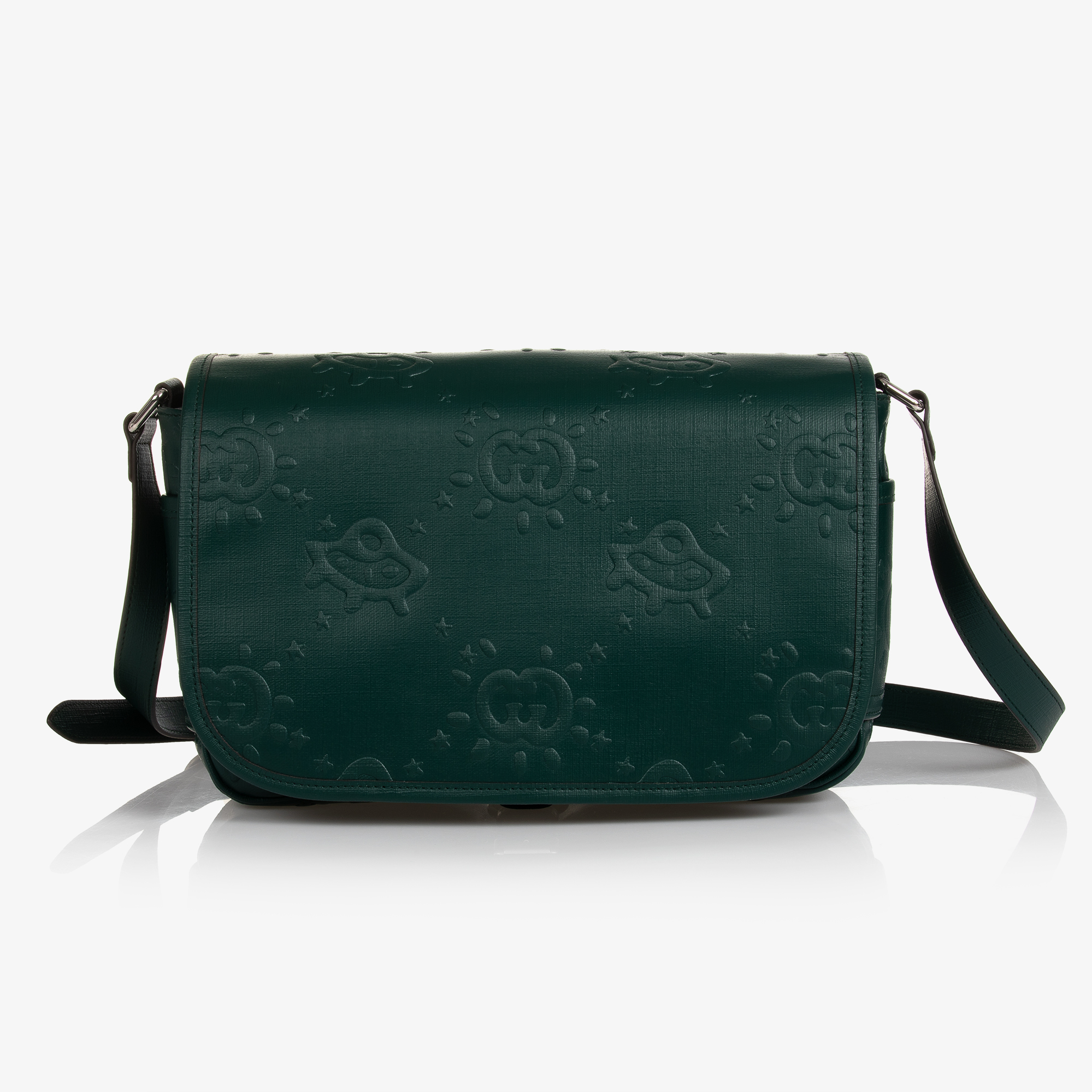 Gucci Girls Green Messenger Bag 28cm Childrensalon