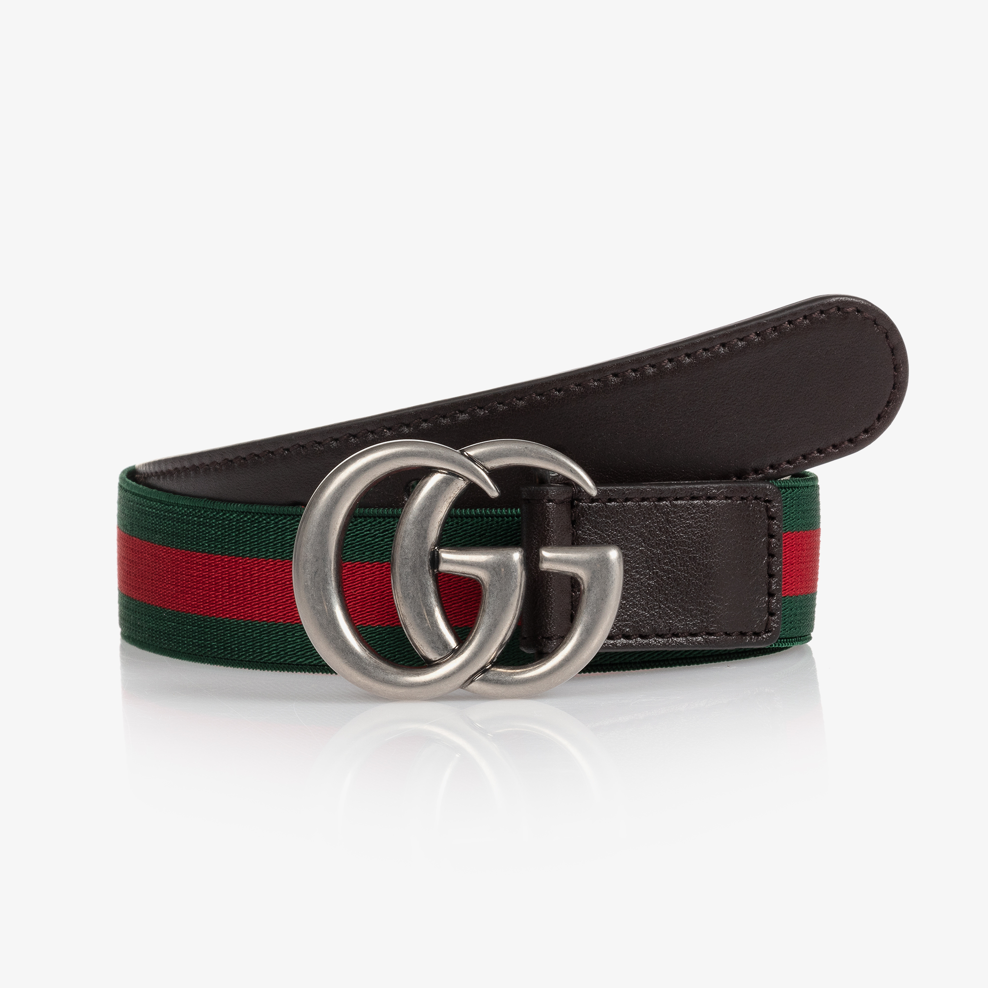 Gucci Green & Red GG Web Belt