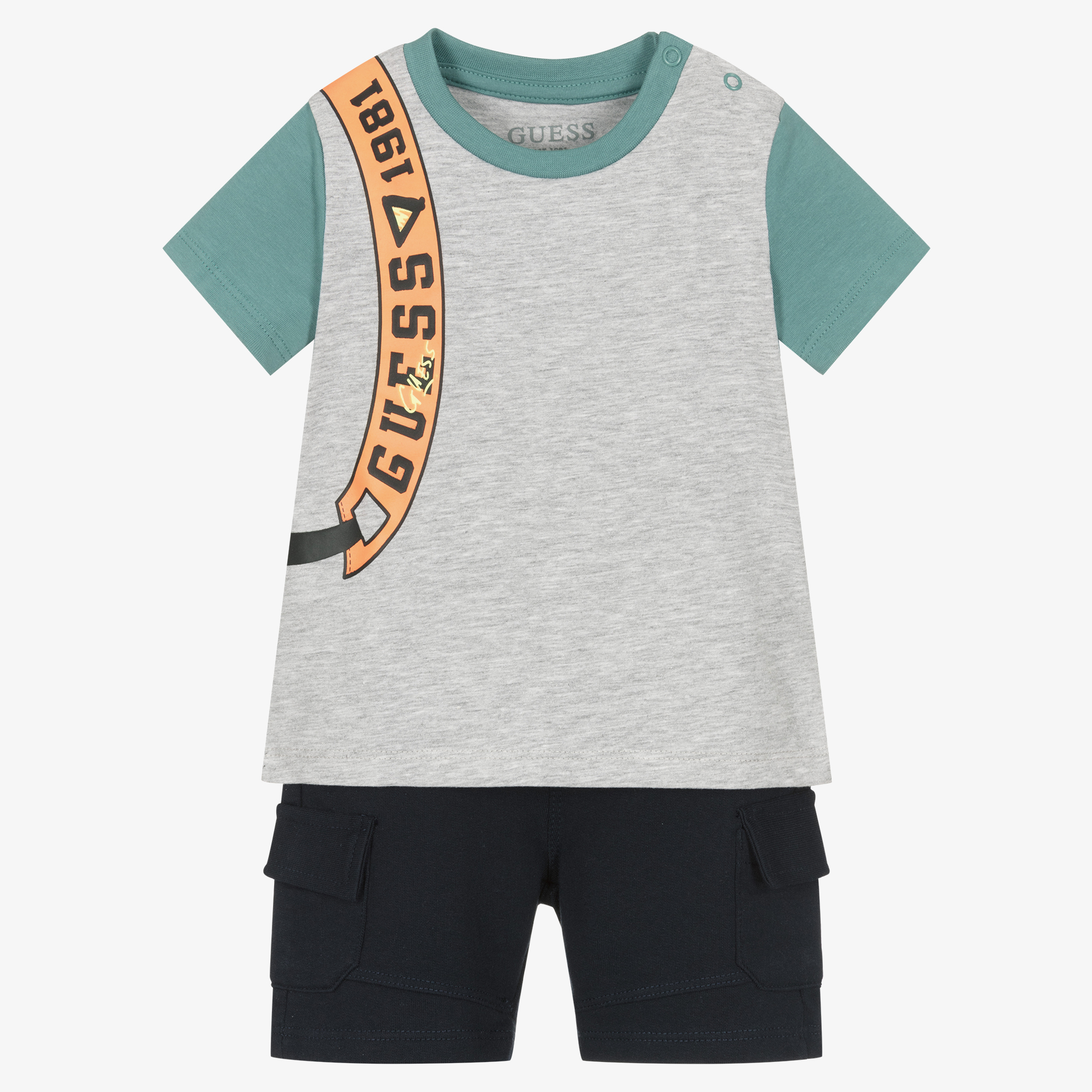 Guess - Baby Boys Blue Shorts Set | Childrensalon
