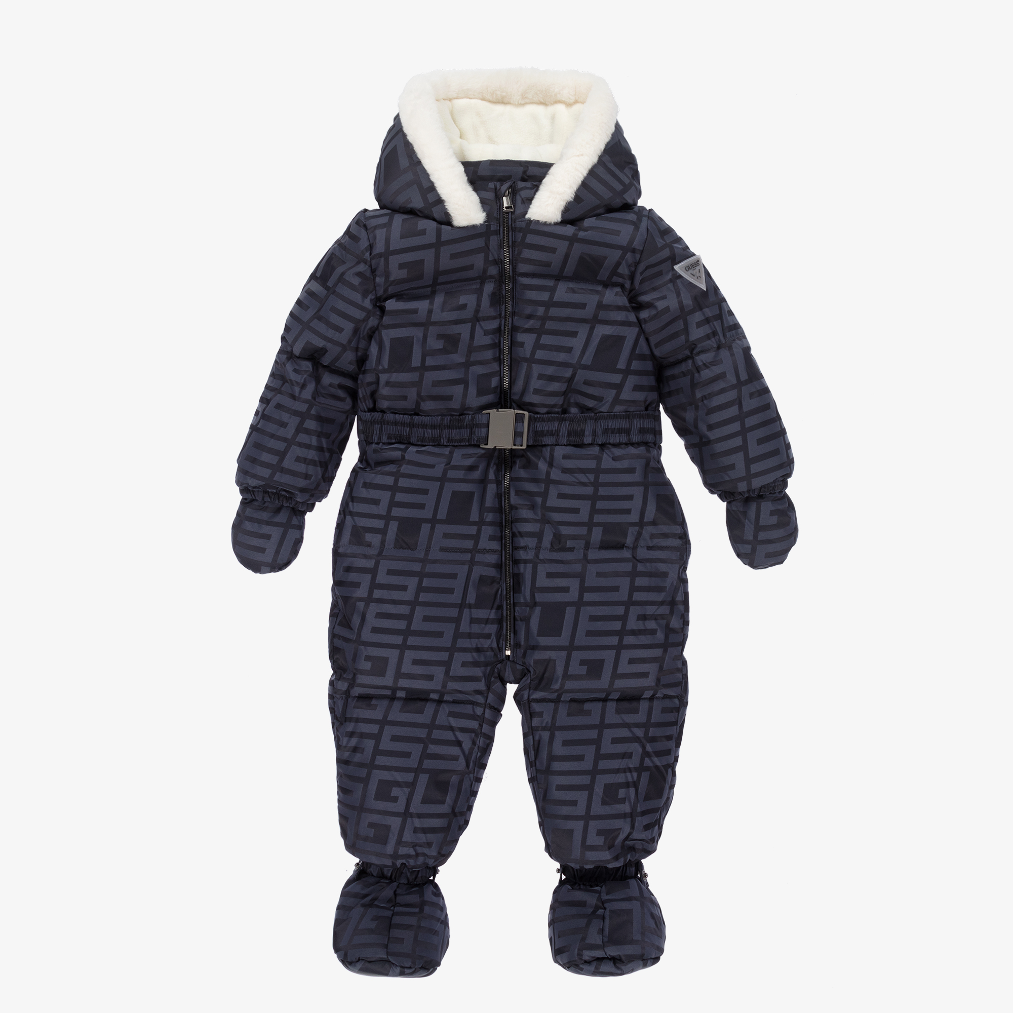 Guess - Pink Puffer Baby Snowsuit | Childrensalon