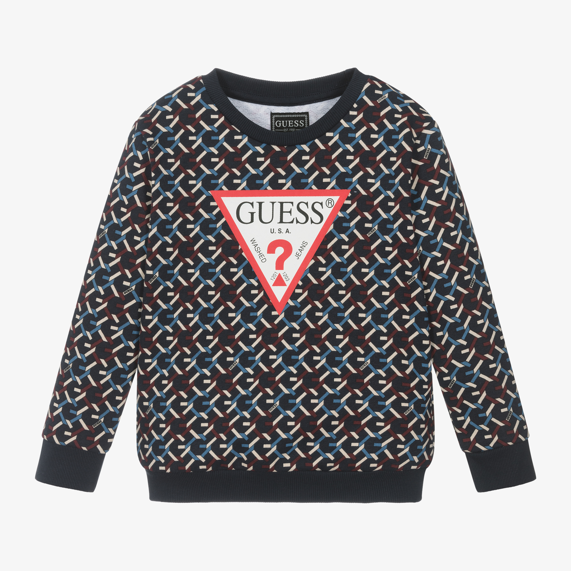 Blue guess sweatshirt sale