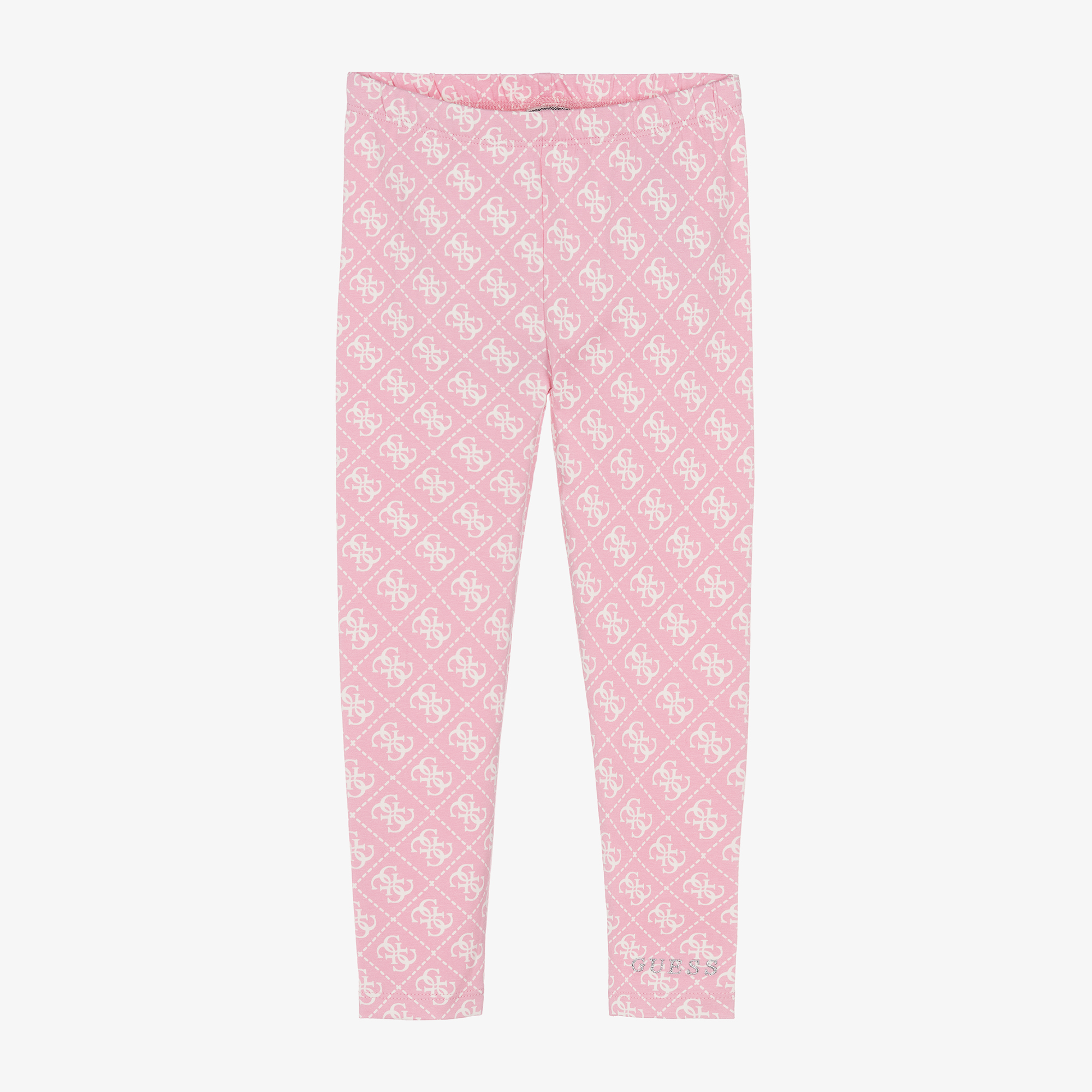 Guess - Girls Pink Floral Leggings | Childrensalon