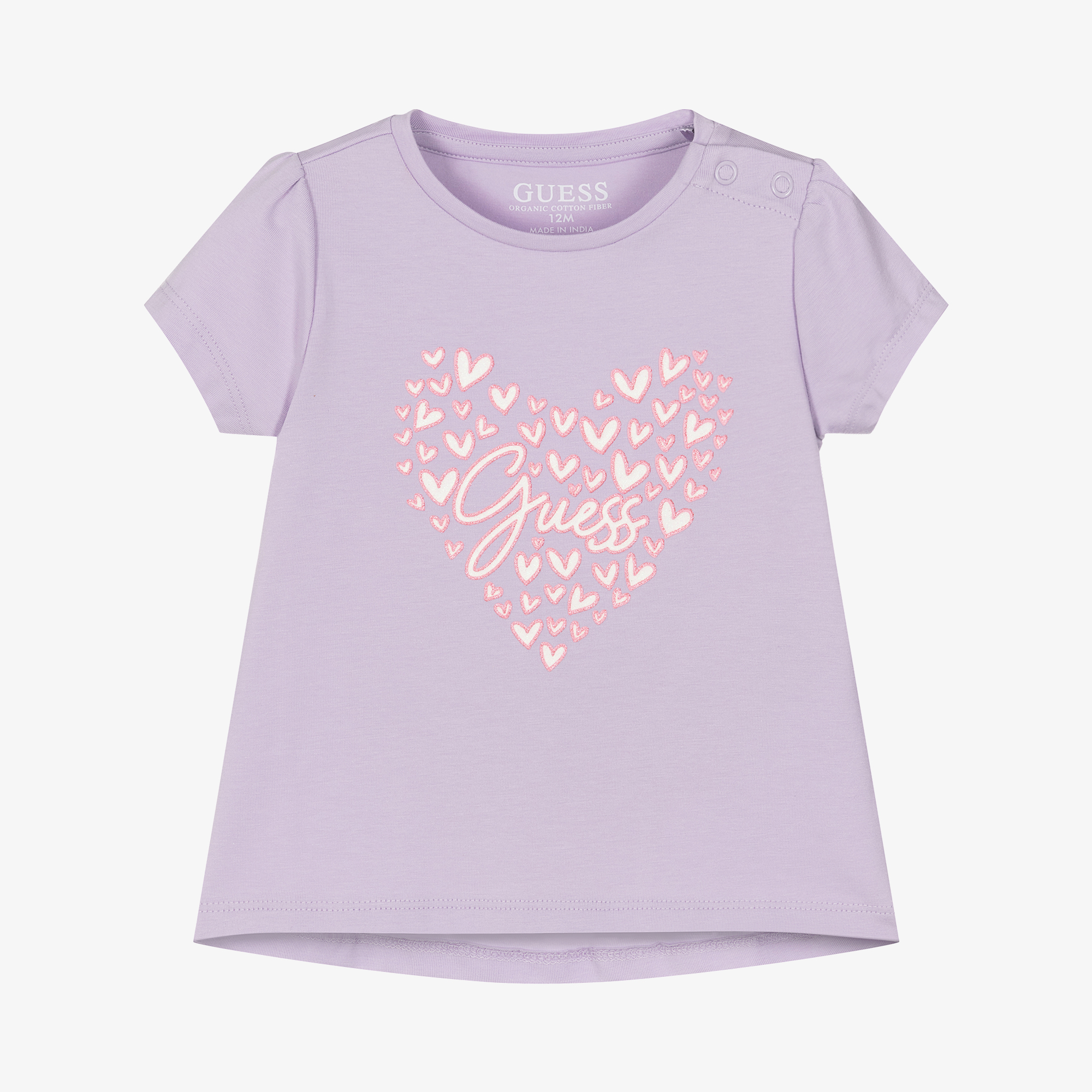 Guess Girls Purple Organic Cotton T-Shirt