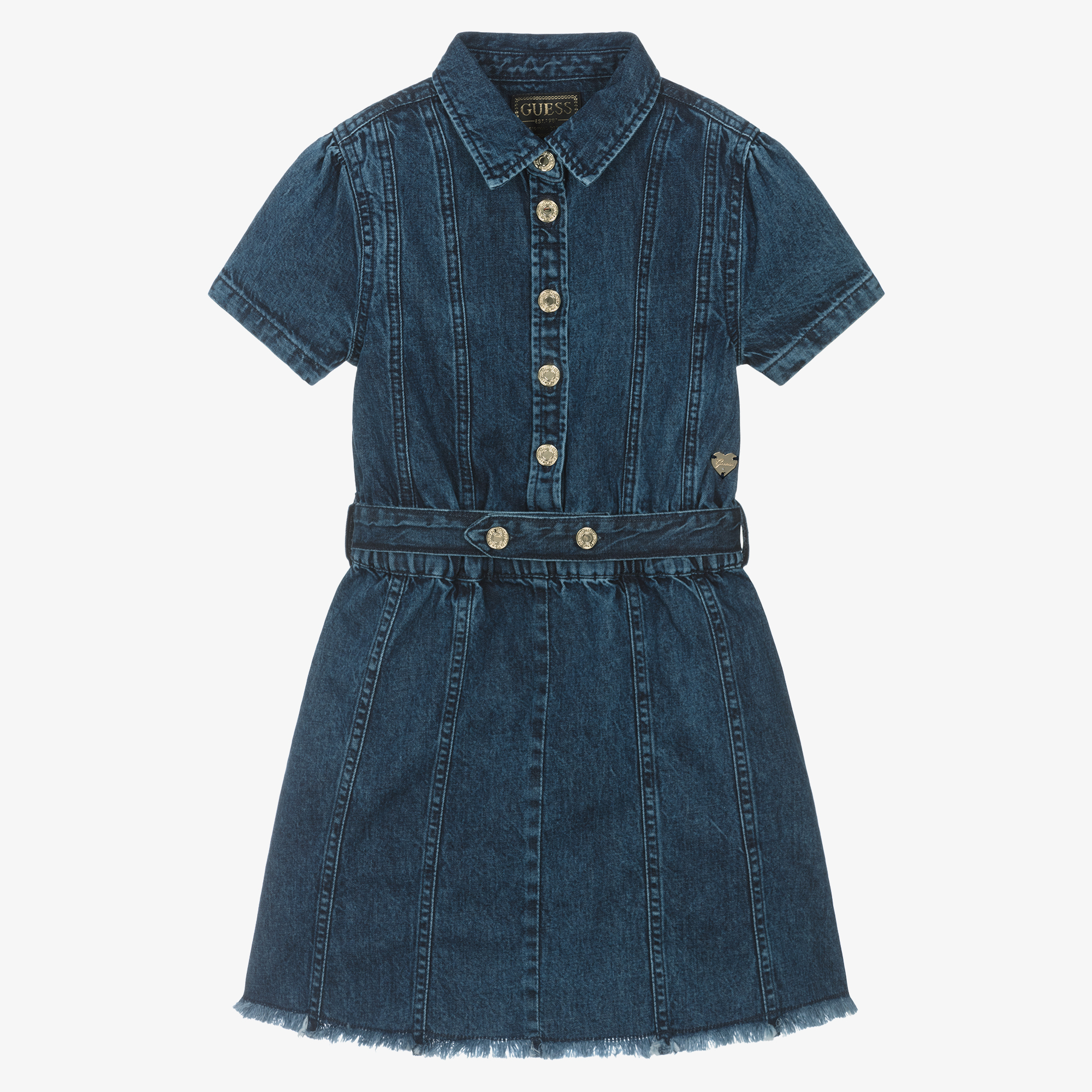 Guess Junior Girls Blue Denim Dress