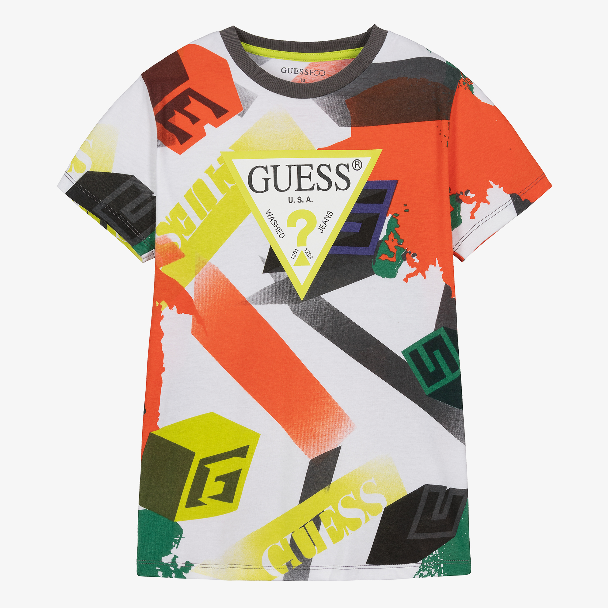 Guess Teen Boys Geometric Cotton T Shirt Childrensalon