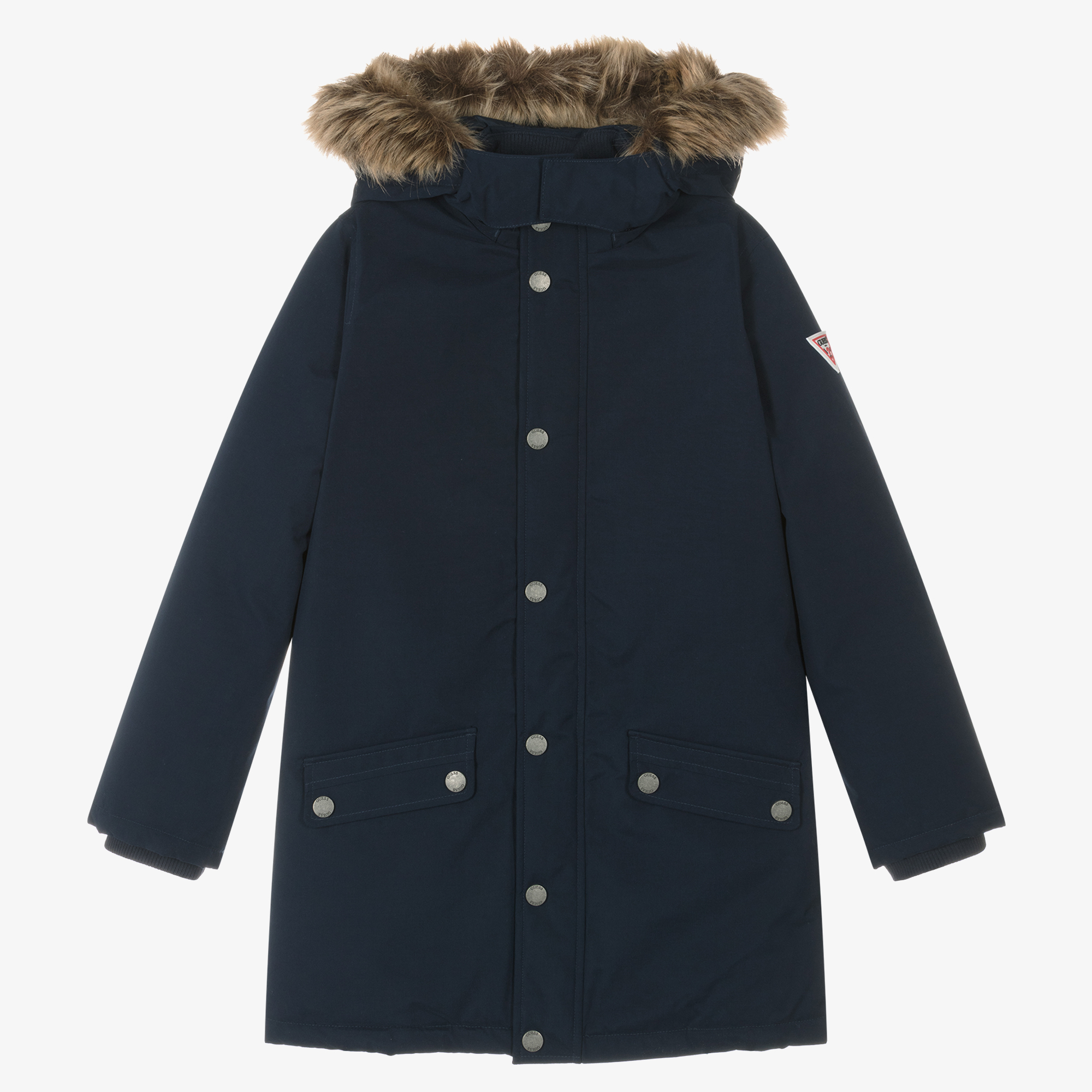 Guess - Girls Blue Down Padded Coat | Childrensalon