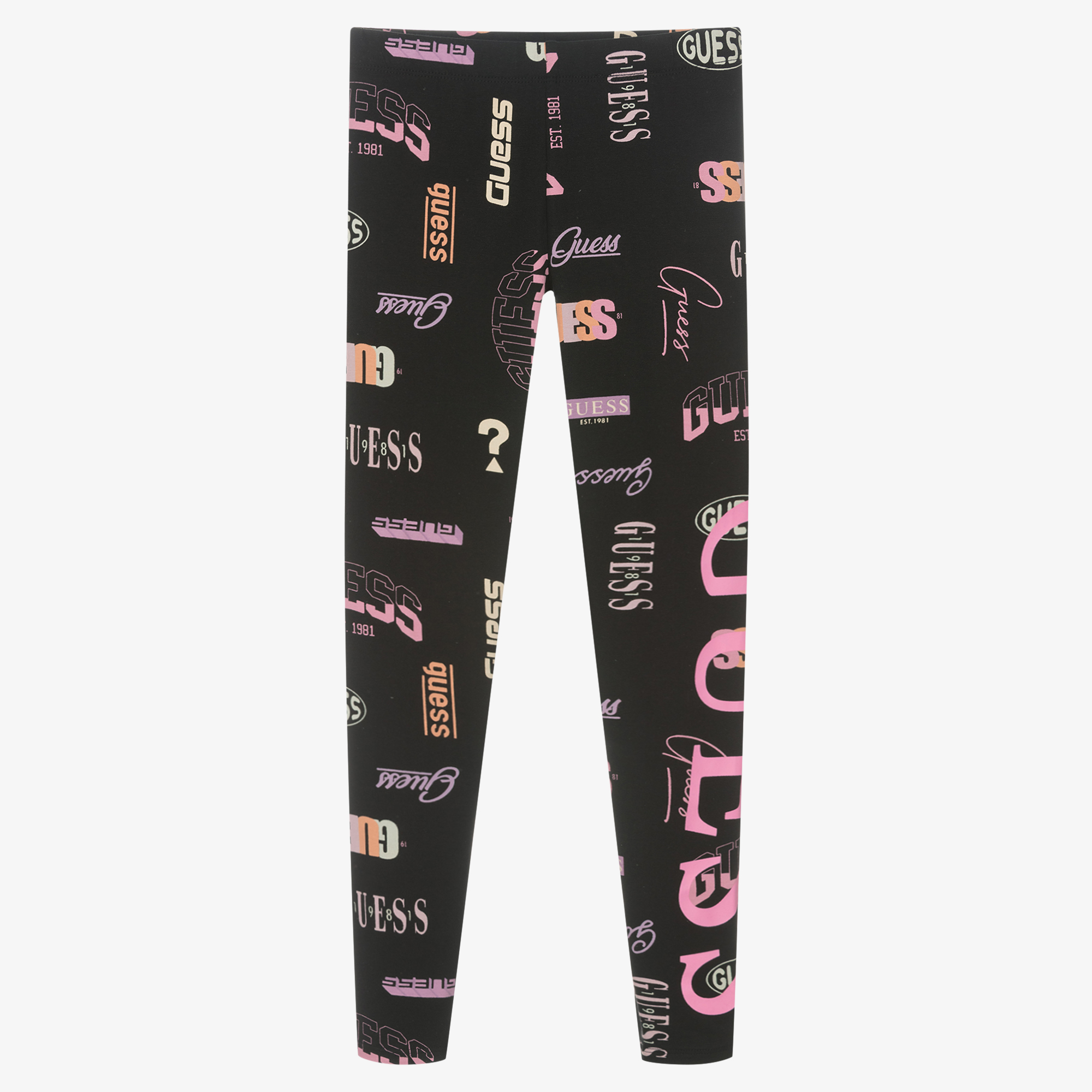 Guess - Teen Girls Black Logo Leggings | Childrensalon