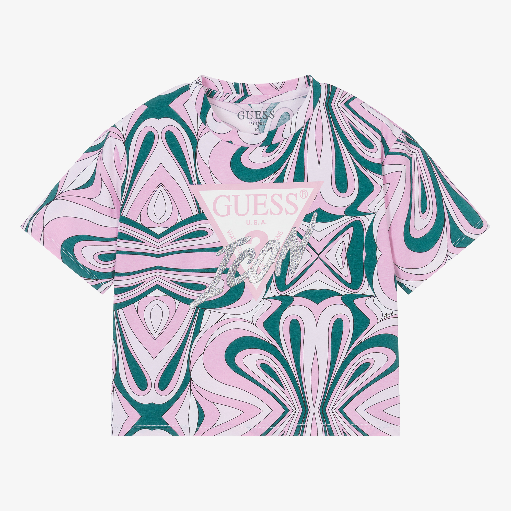 Guess pink and green shirt sale