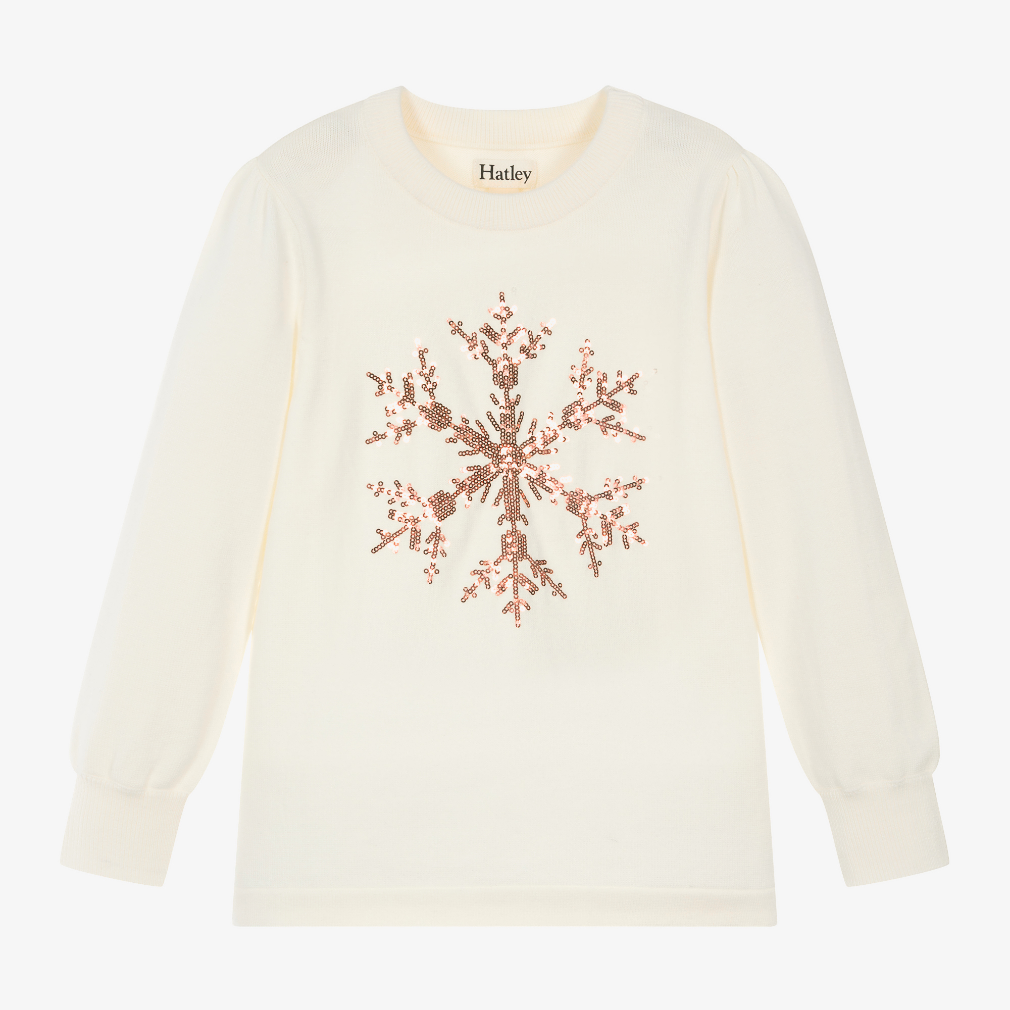 Hatley Girls Ivory Snowflake Sweater