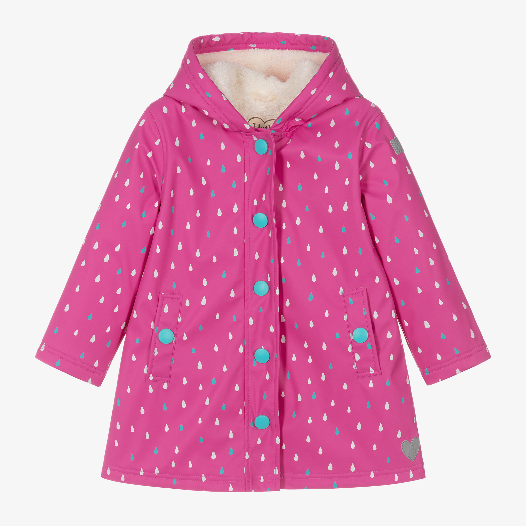 Pink polka dot raincoat hotsell