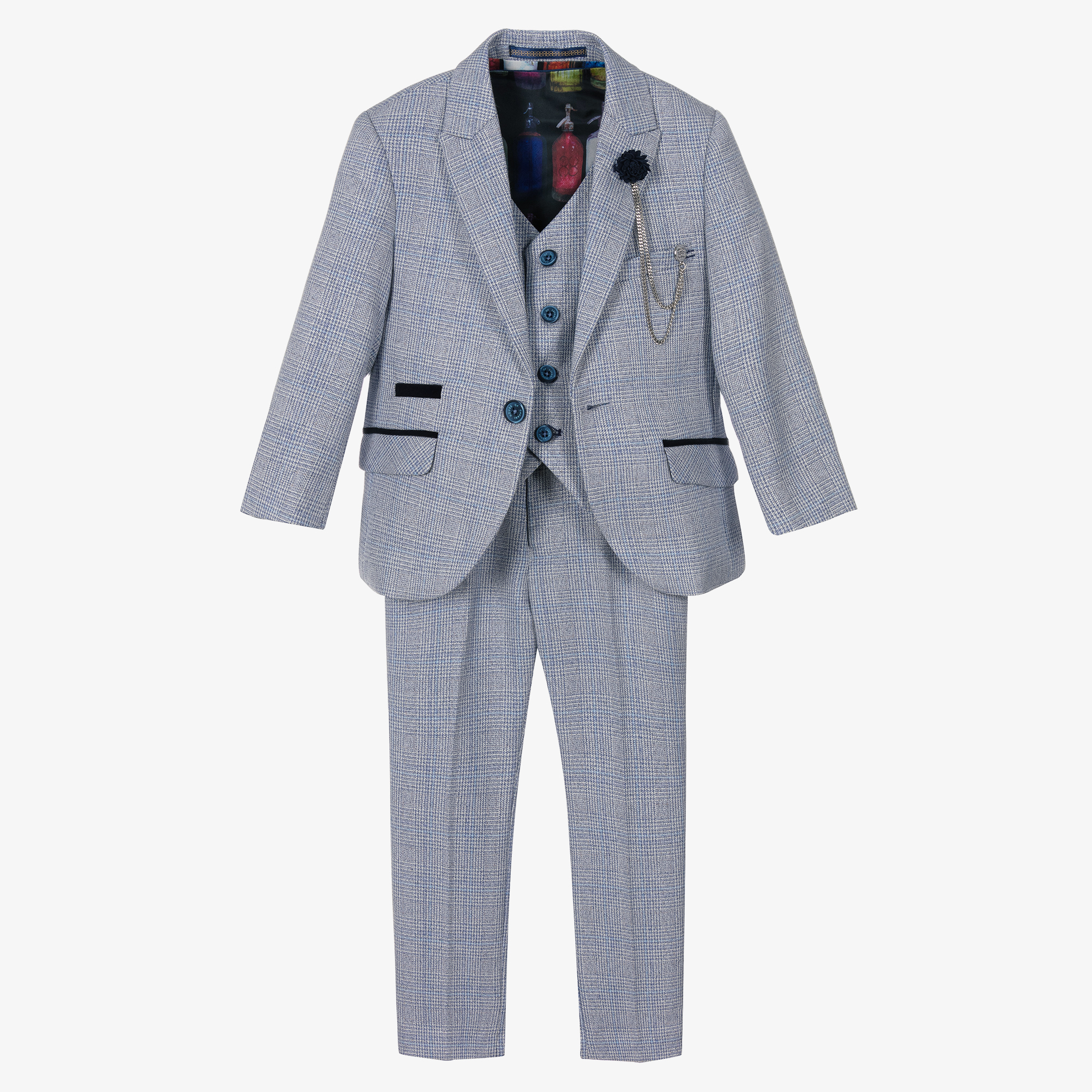 Pale blue 2024 boys suit