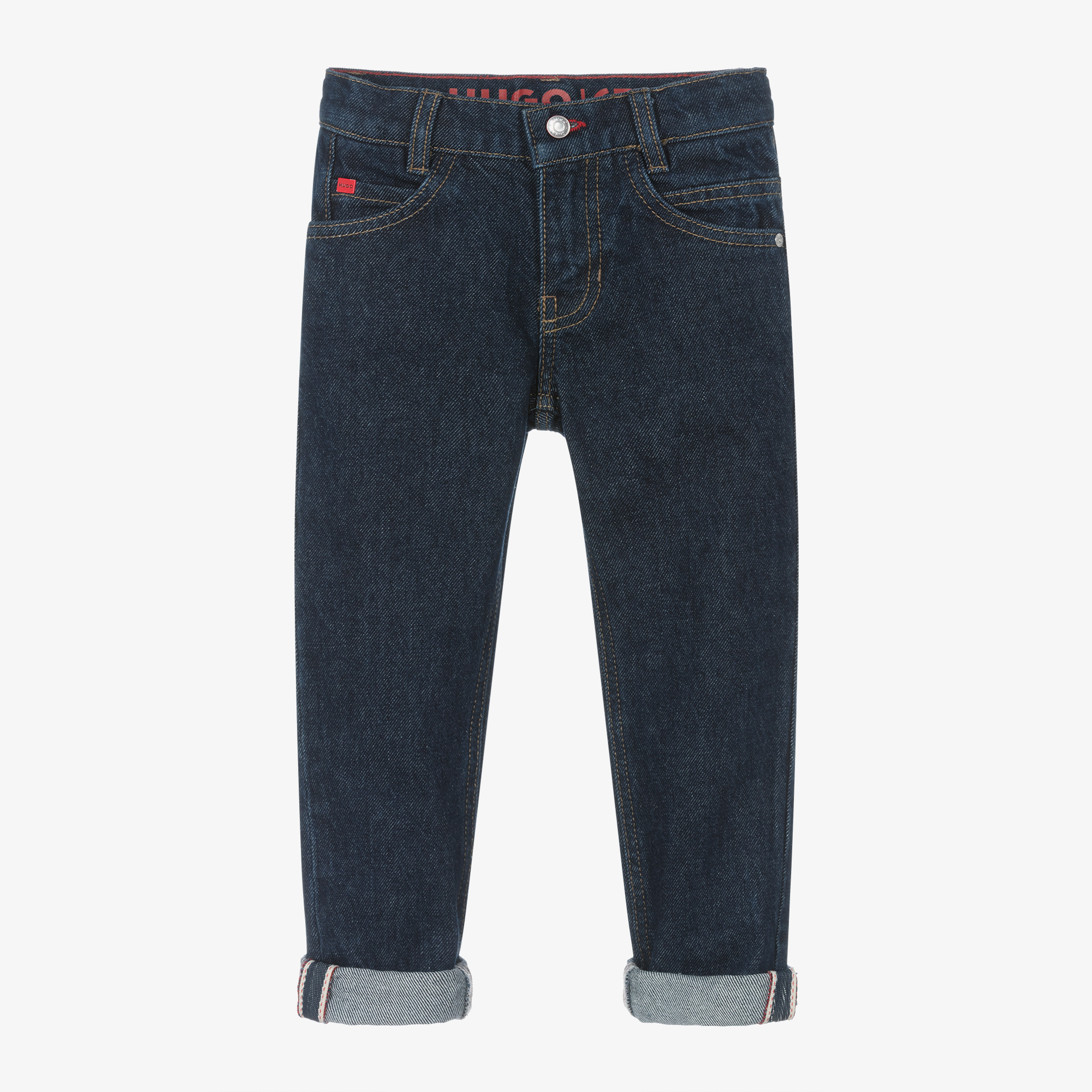 HUGO Boys Dark Blue Regular Denim Jeans