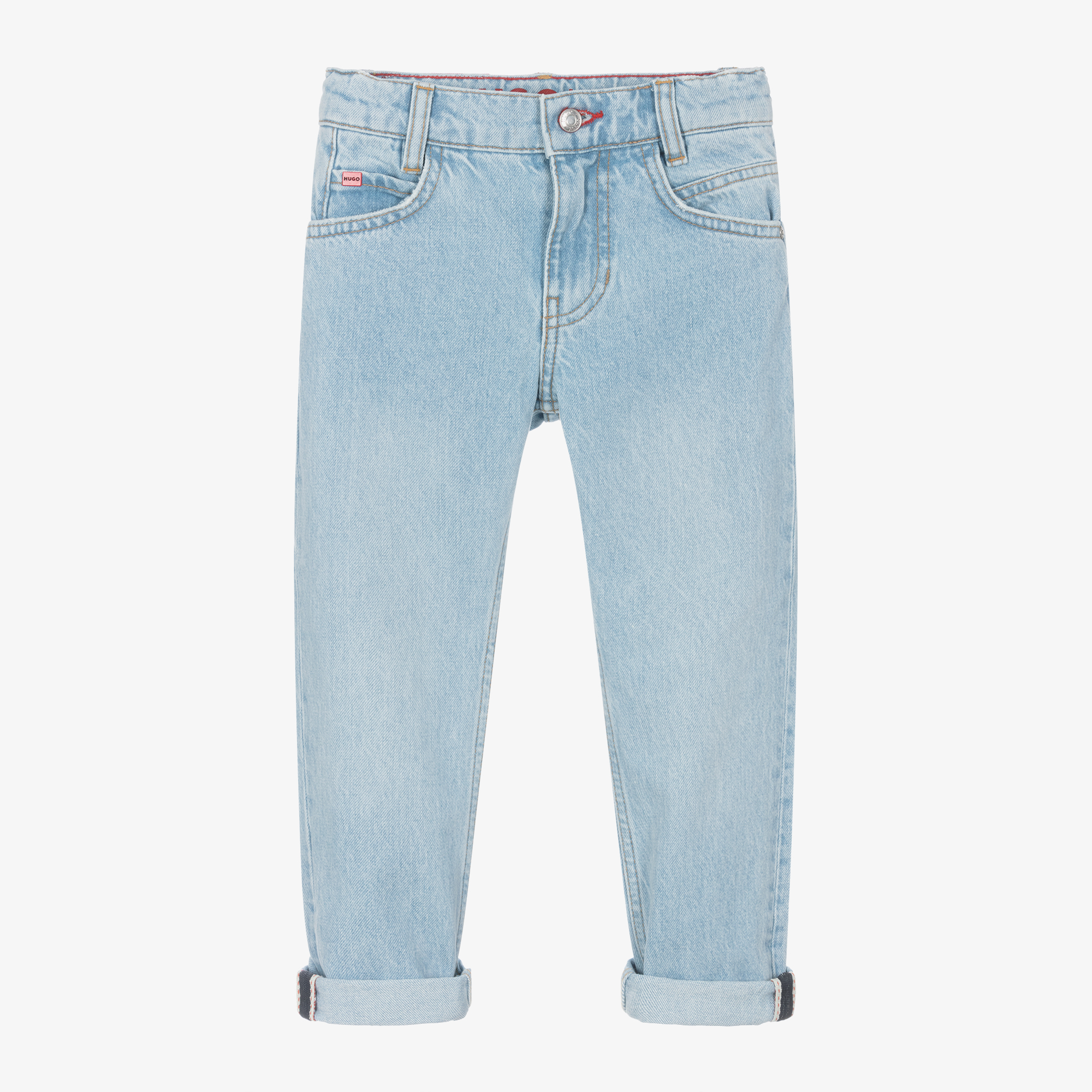 HUGO Boys Light Blue Regular Denim Jeans