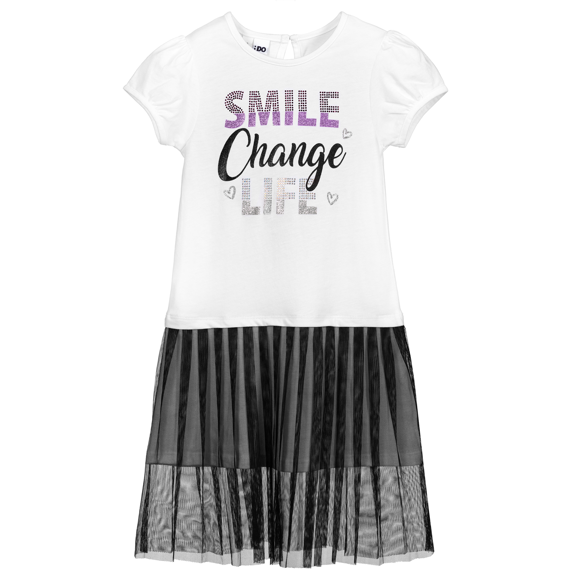 Ido Baby White Black T Shirt Dress Childrensalon