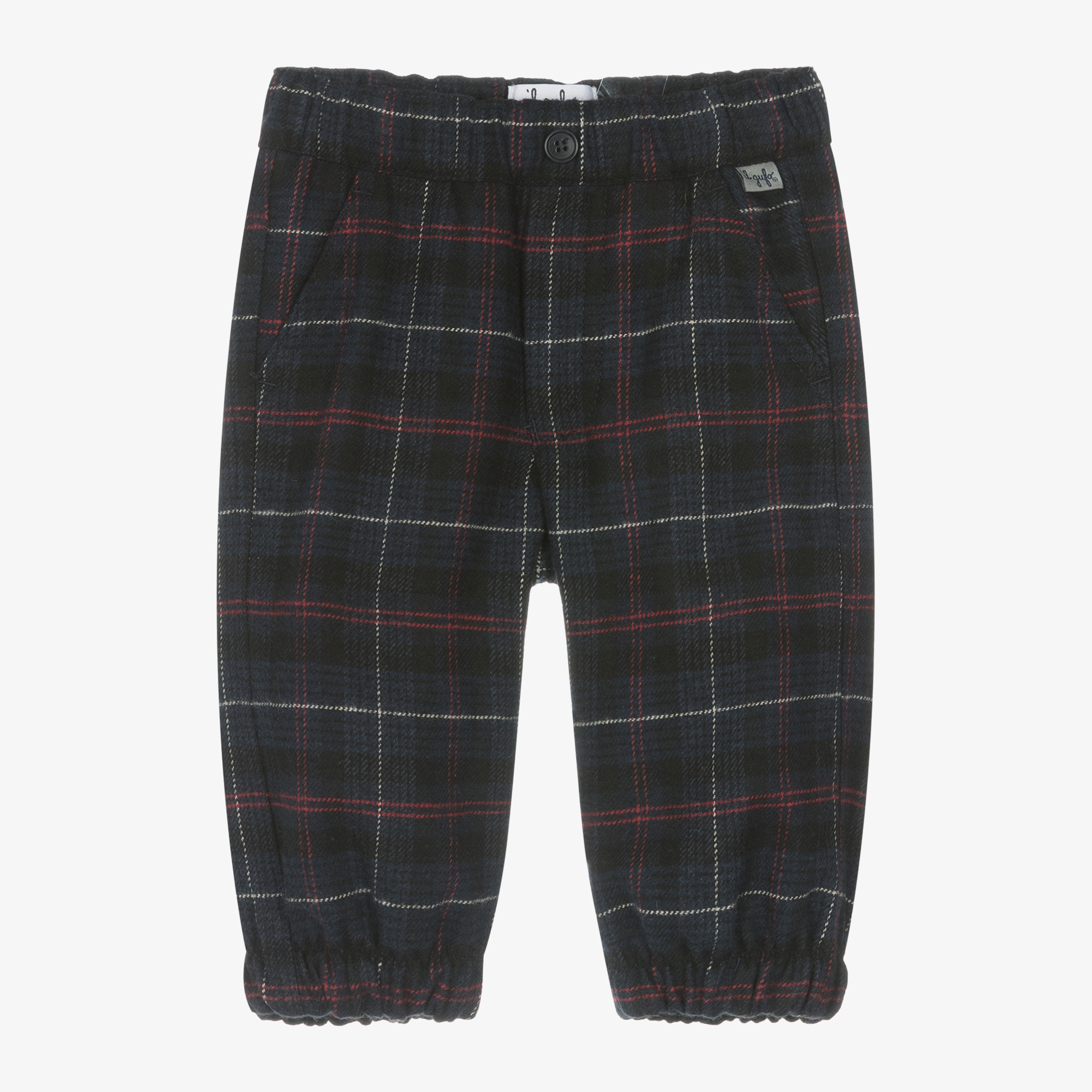 $190 Il Gufo factory boys soft plaid pull on Pants 5