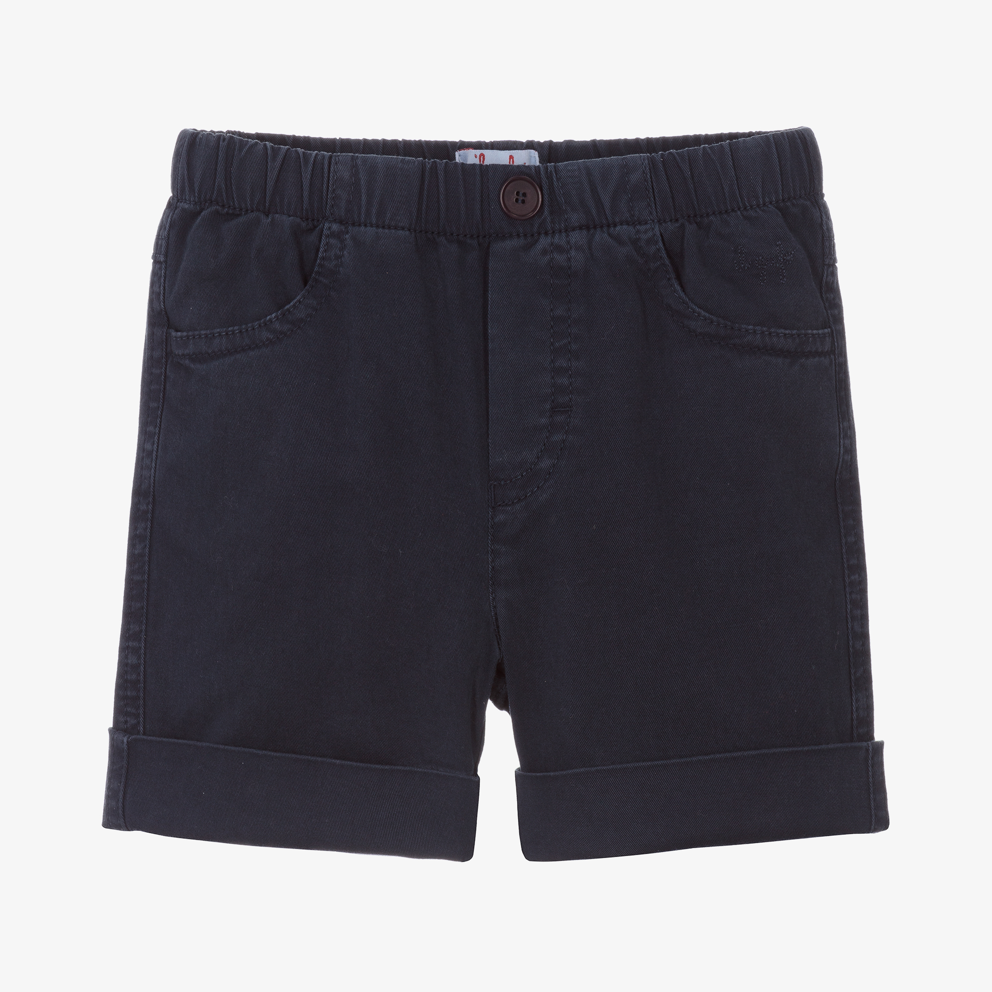 Il Gufo - Boys Navy Blue Flannel Shorts | Childrensalon