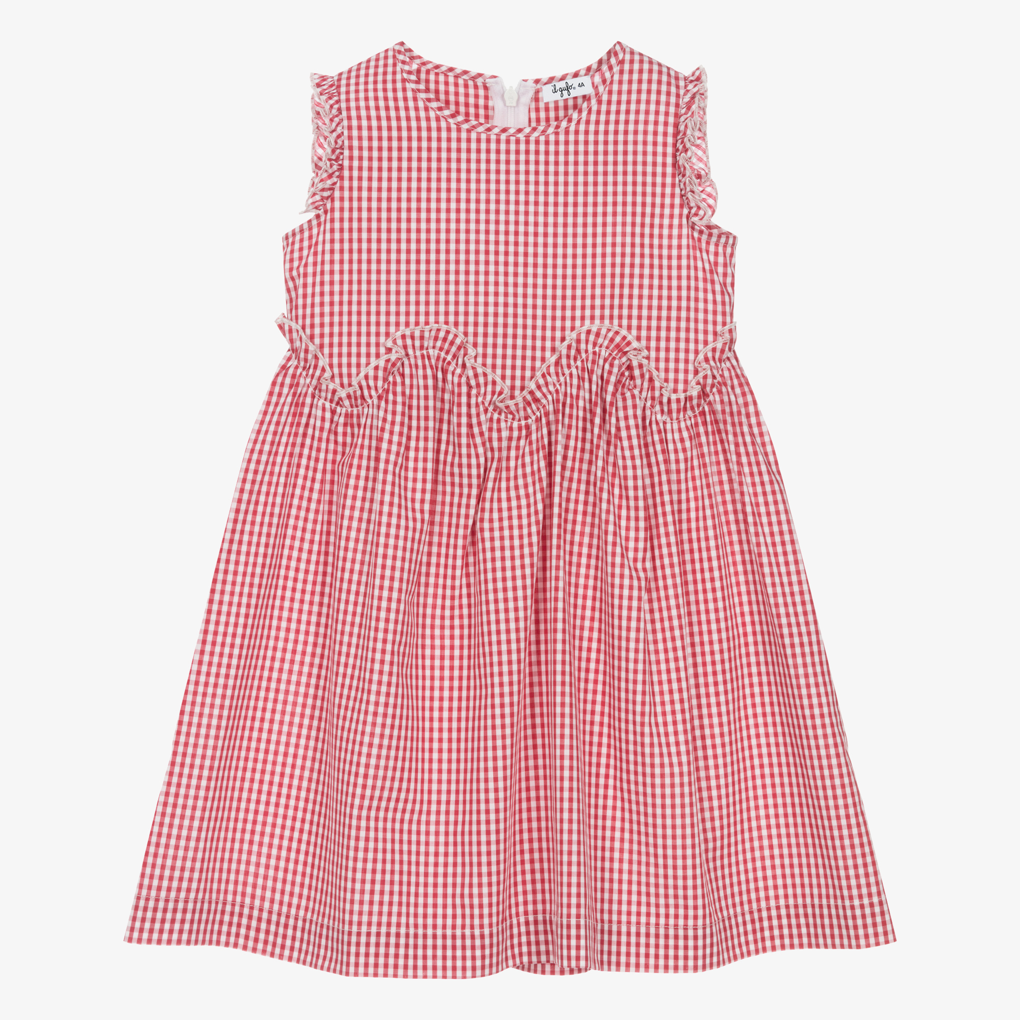 Girls red 2024 gingham dress