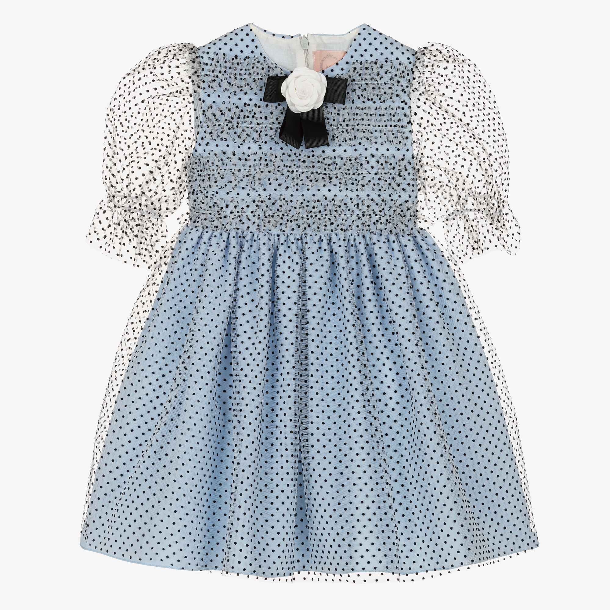 Girls blue sale polka dot dress