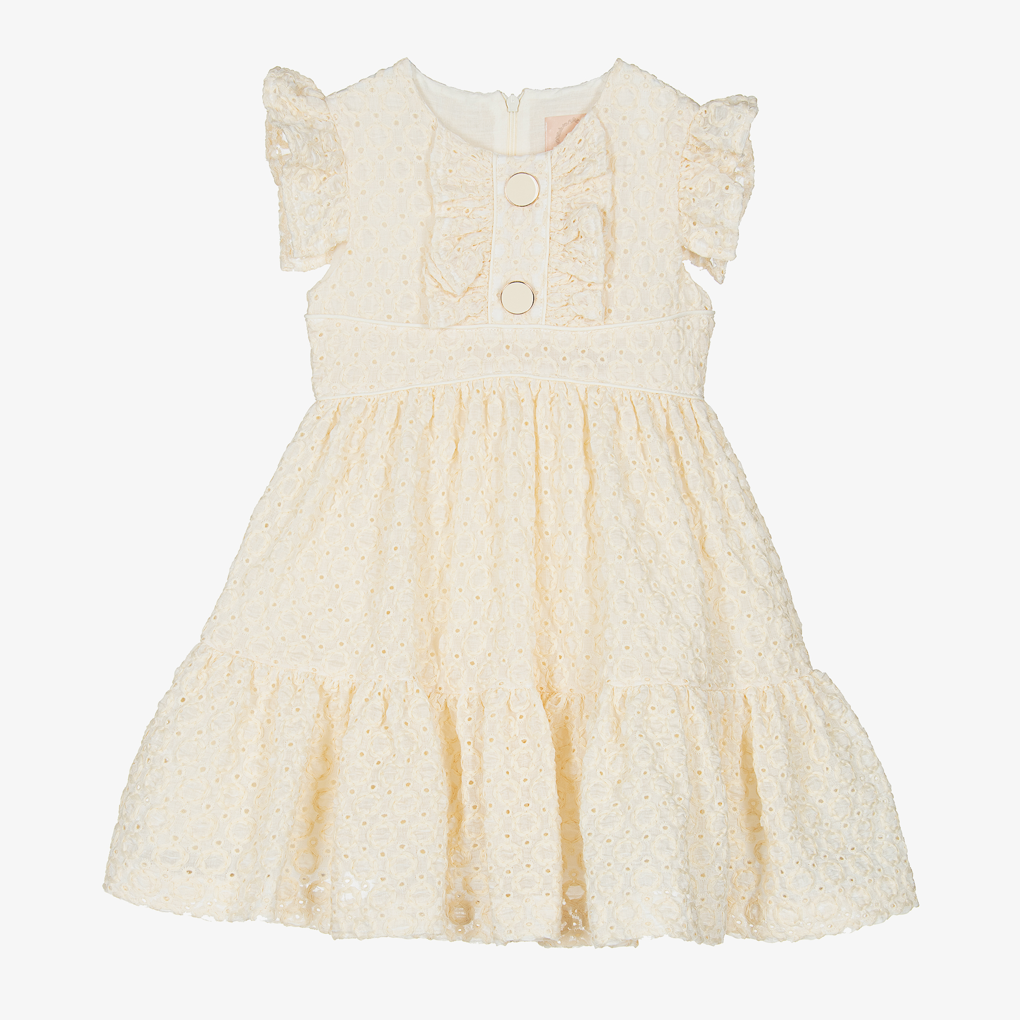 Irpa - Girls Pink Floral Tulle Dress | Childrensalon