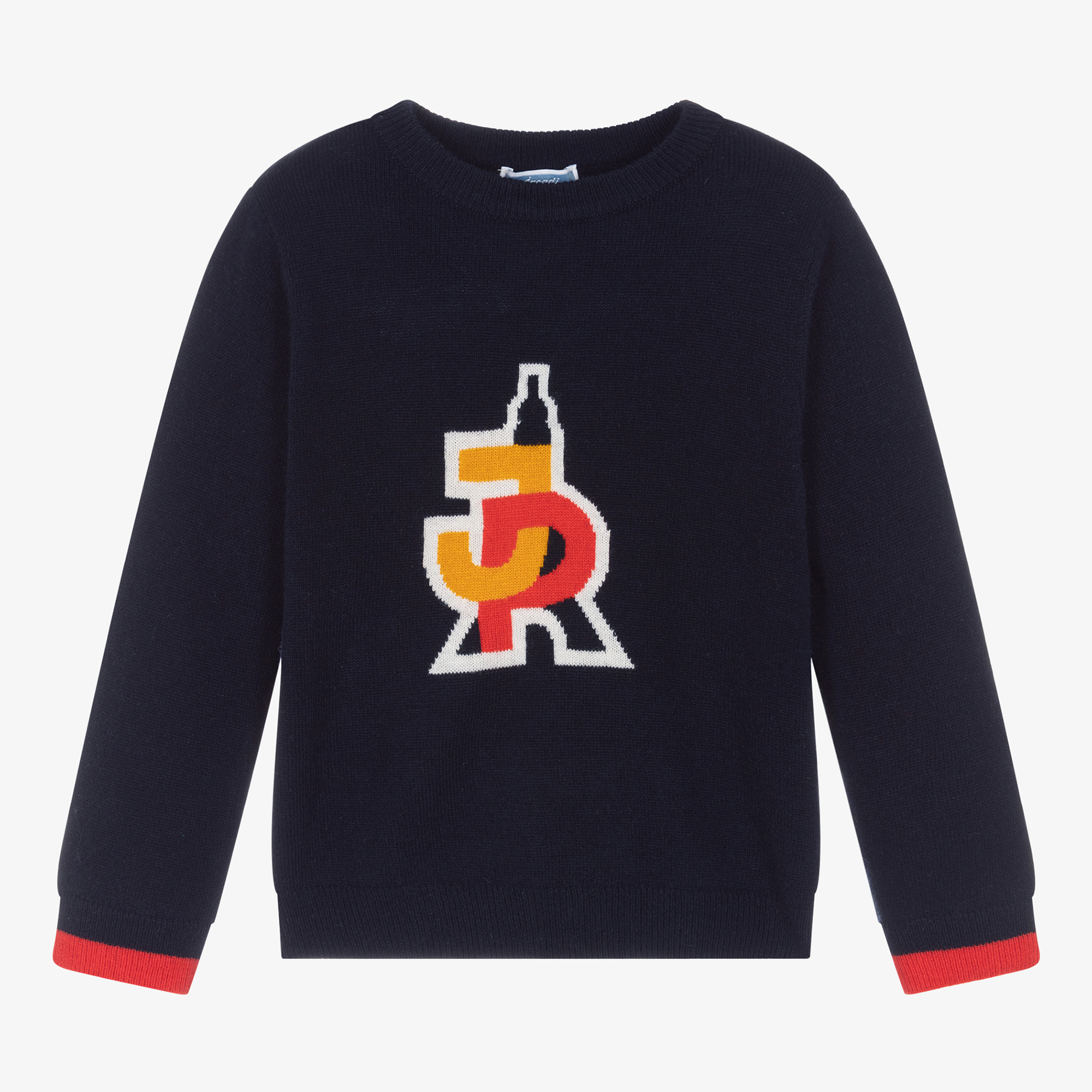 Jacadi Paris - Boys Navy Blue Knitted Sweater | Childrensalon