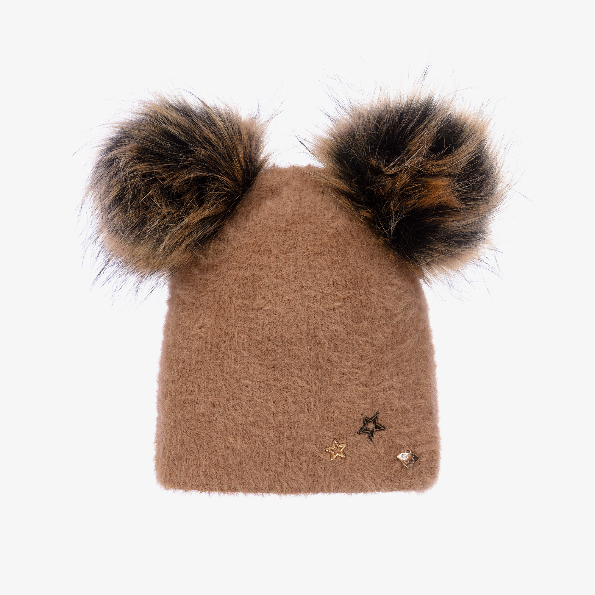 beige pom hat