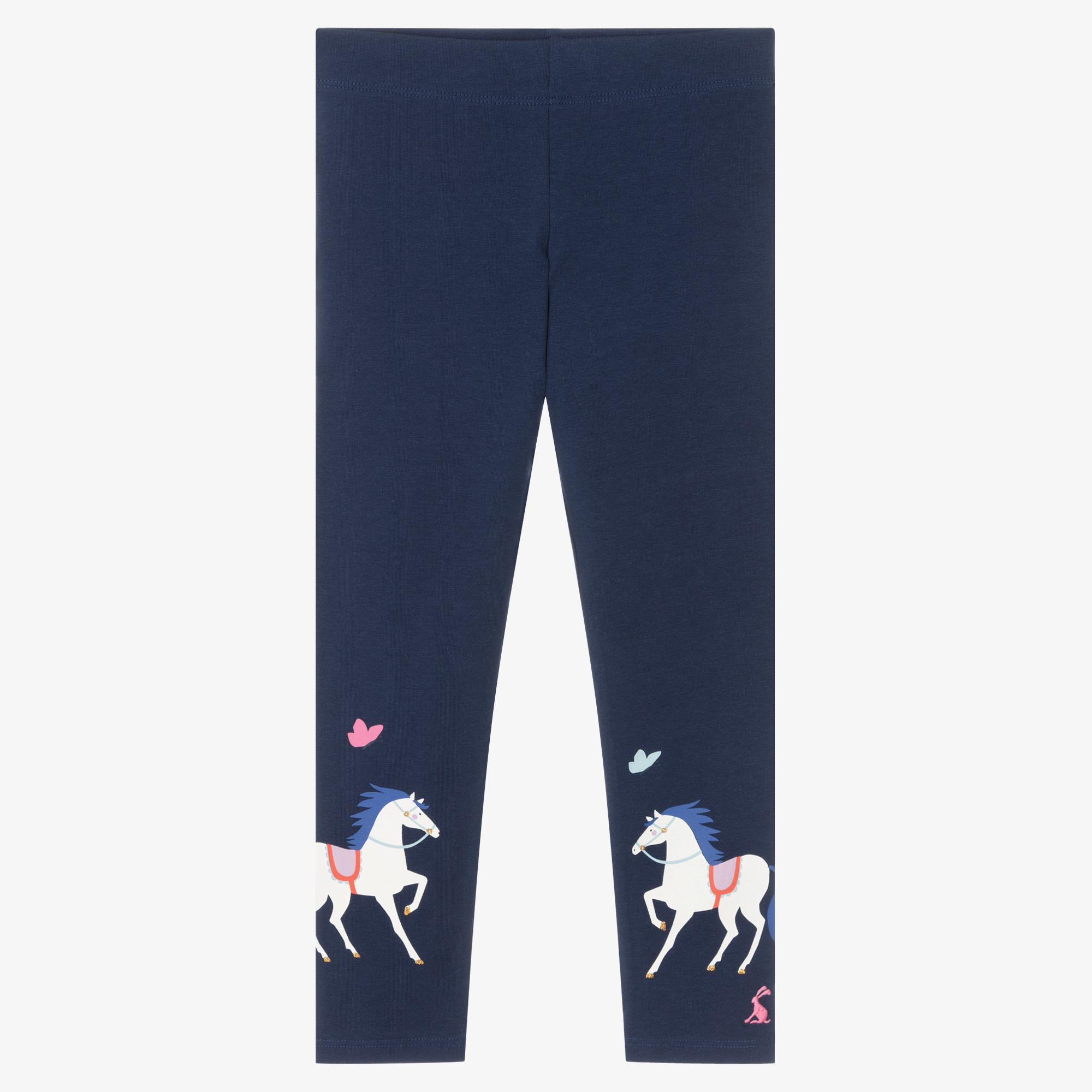 Joules - Girls Pink Floral Leggings | Childrensalon