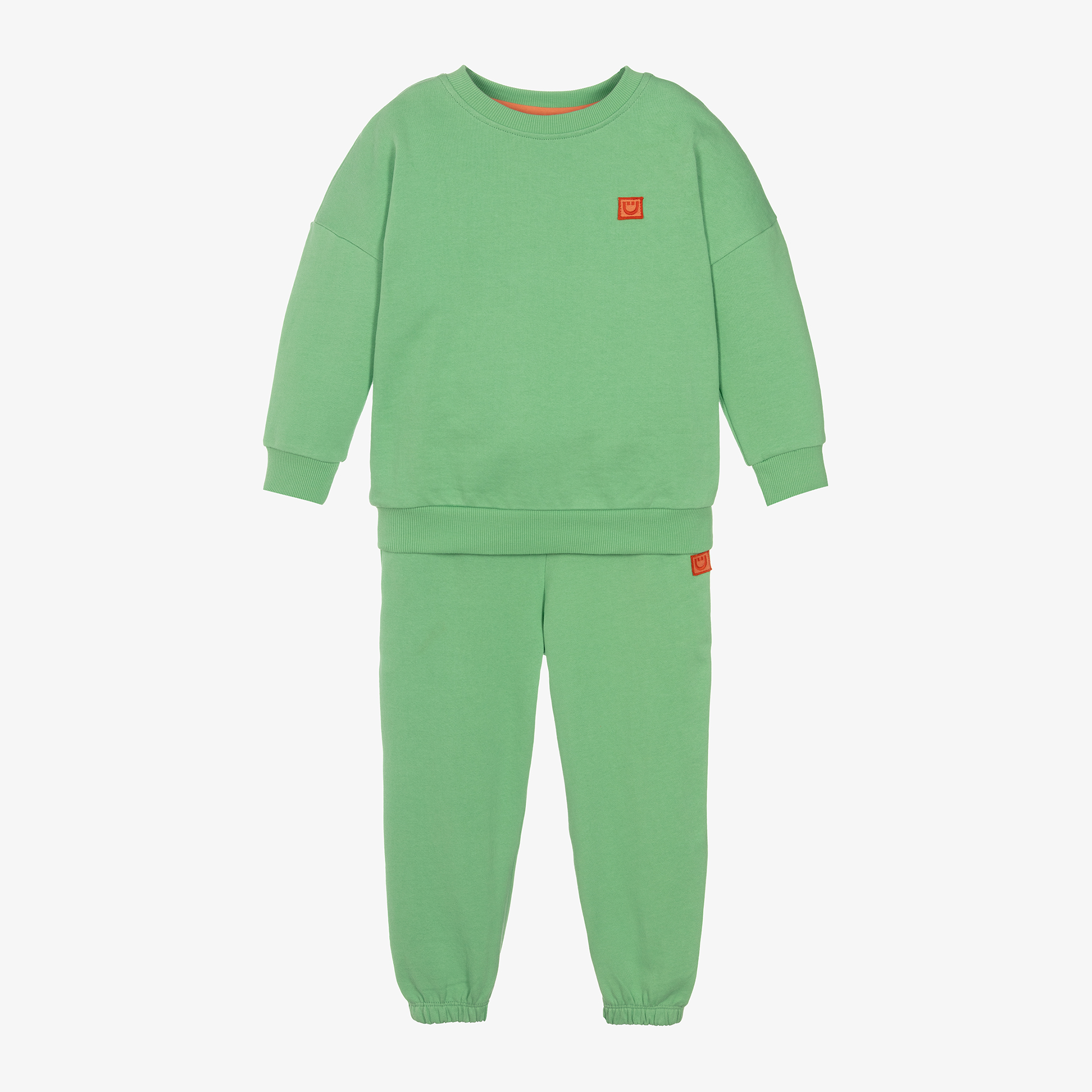 Joyday - Ivory & Blue Cotton Circles Tracksuit | Childrensalon