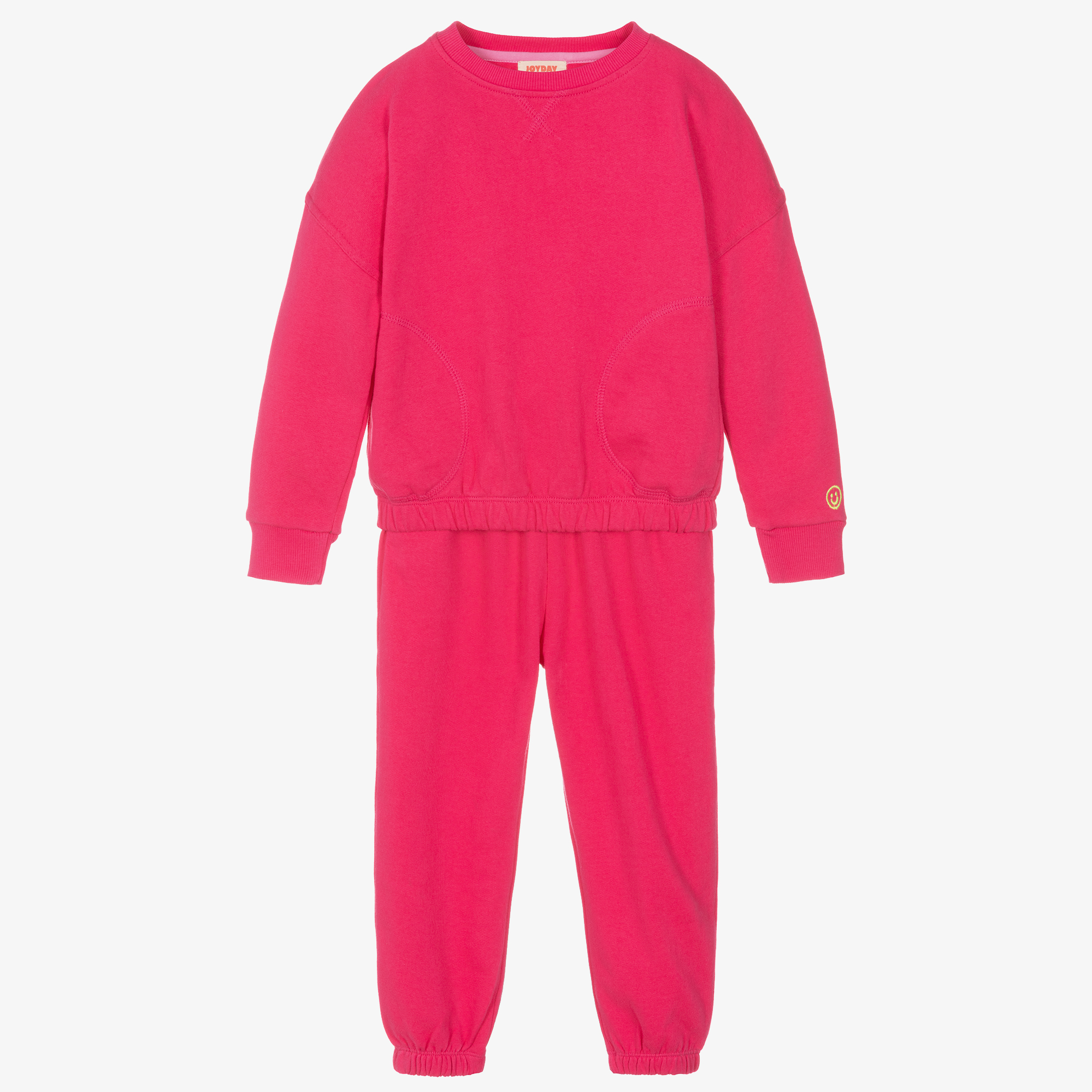 Joyday - Ivory & Blue Cotton Circles Tracksuit | Childrensalon