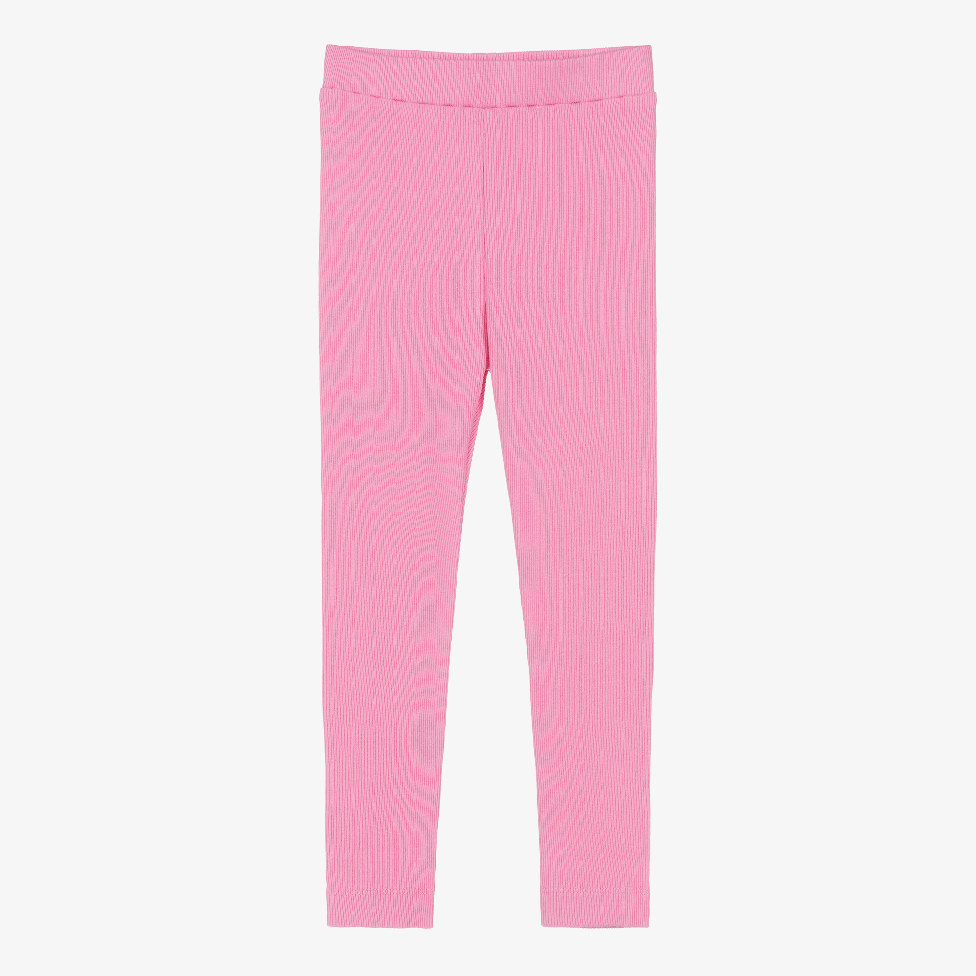 Joyday - Girls Pink Cotton Ribbed Leggings