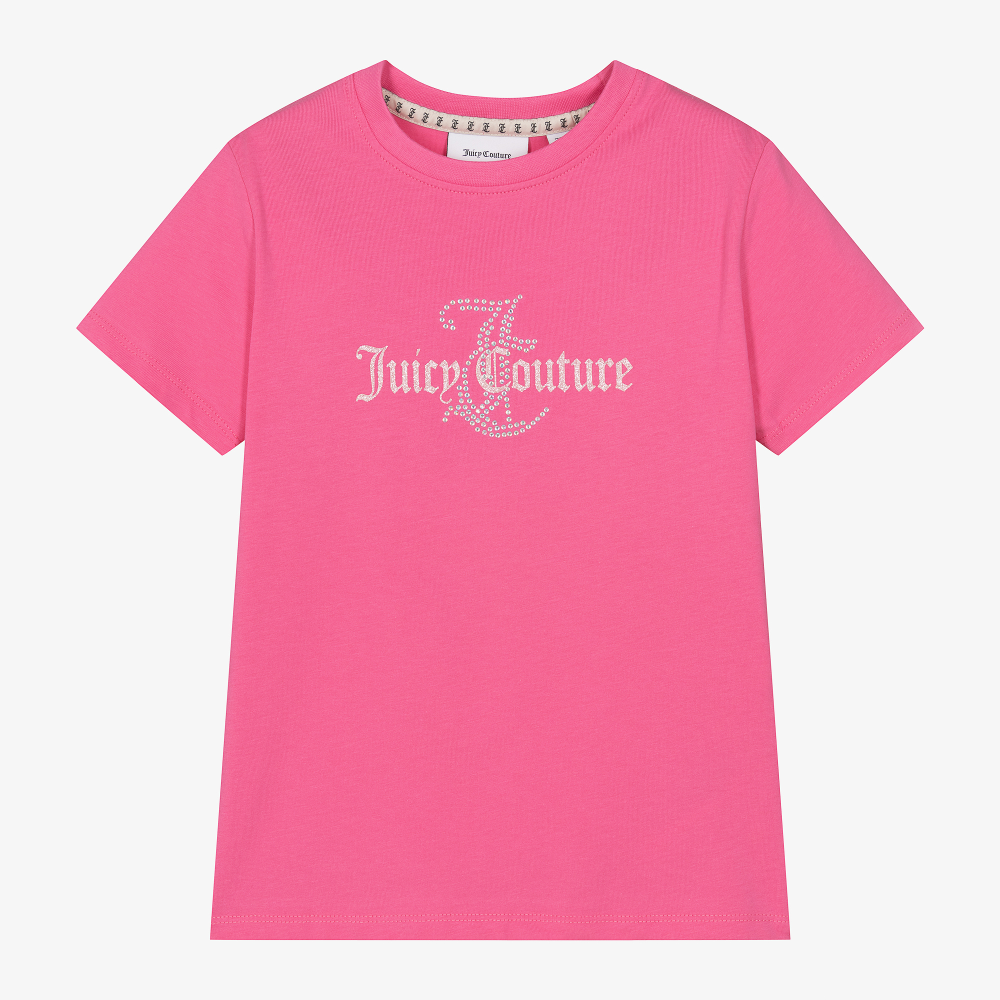 Juicy Couture Girls Pink Logo Embroidered Long Sleeve Soft Cotton