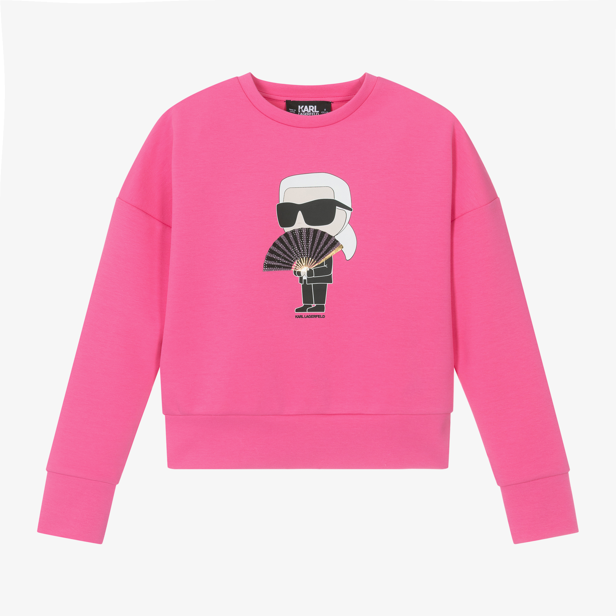 KARL LAGERFELD KIDS Girls Pink Karl Ikonik Sweatshirt Childrensalon