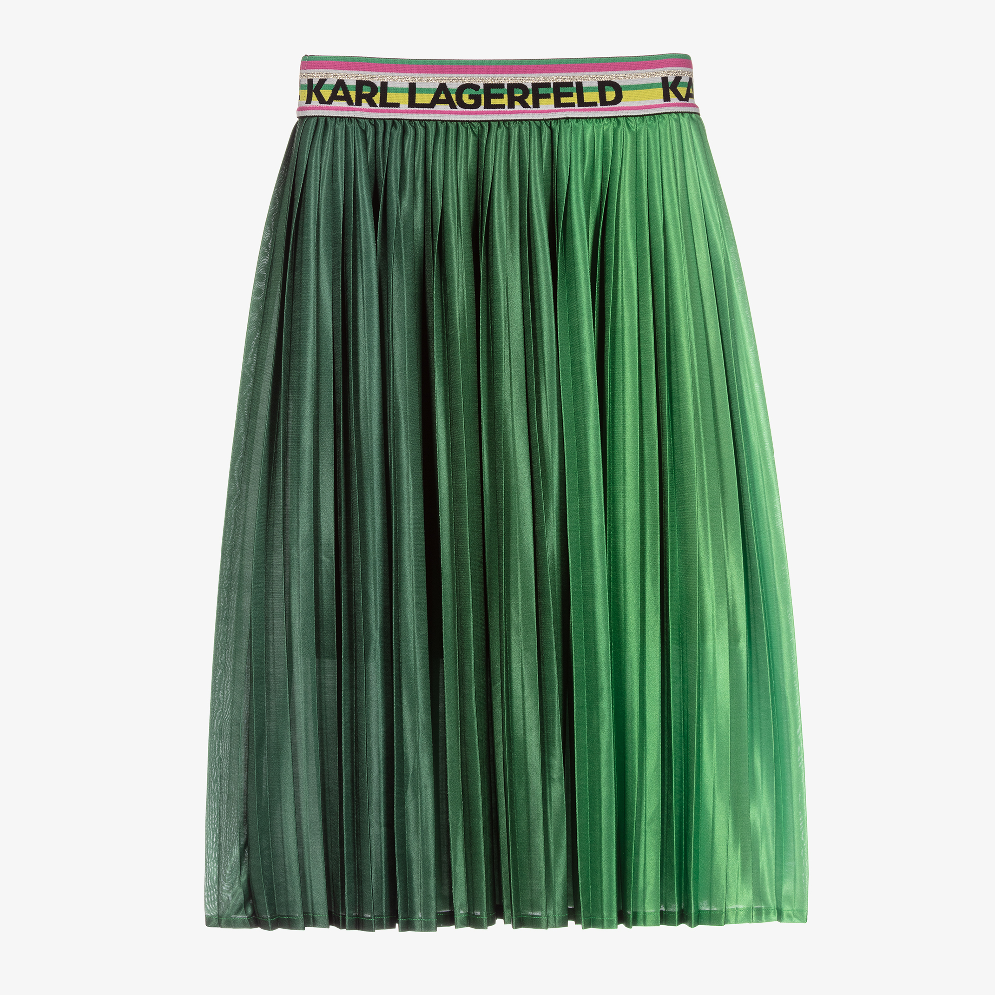 KARL LAGERFELD KIDS - Gold Pleated Midi Skirt | Childrensalon