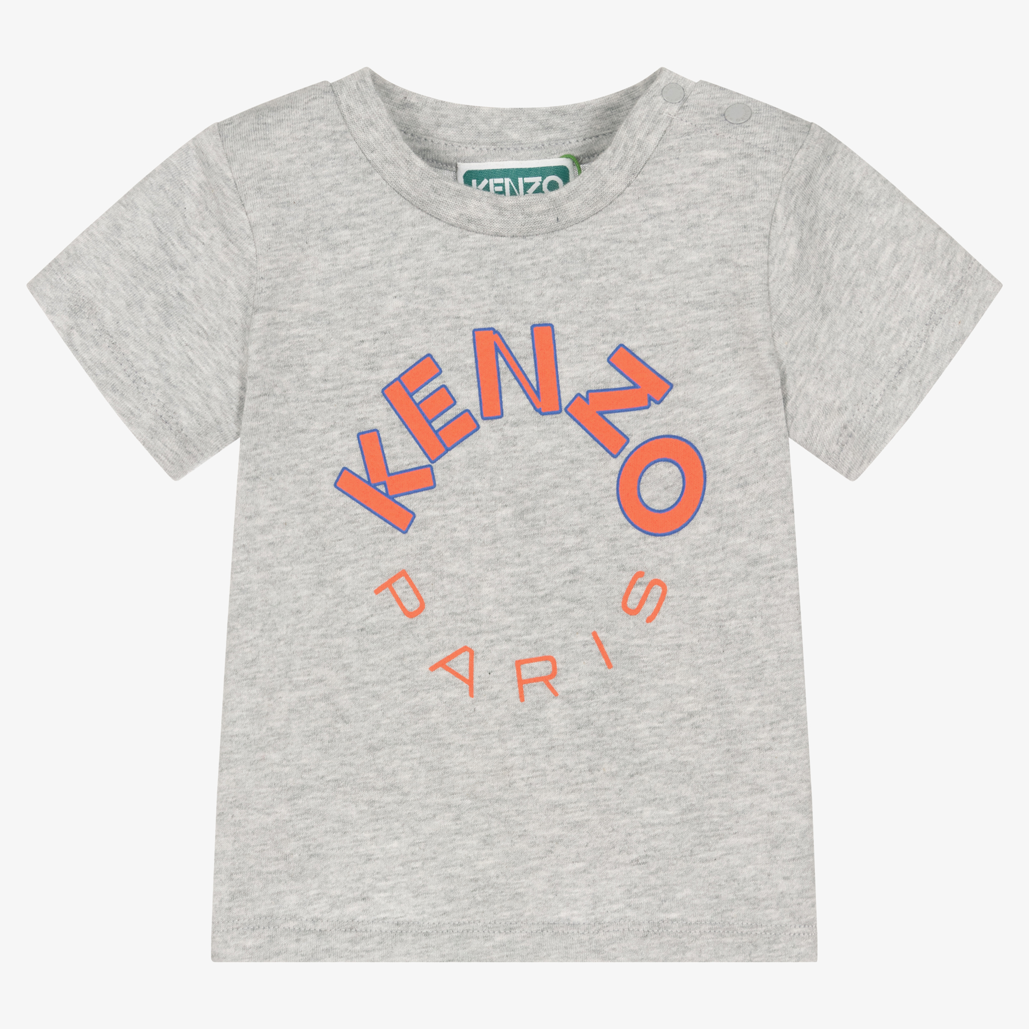 Kenzo Kids-boys Grey Logo T-Shirt