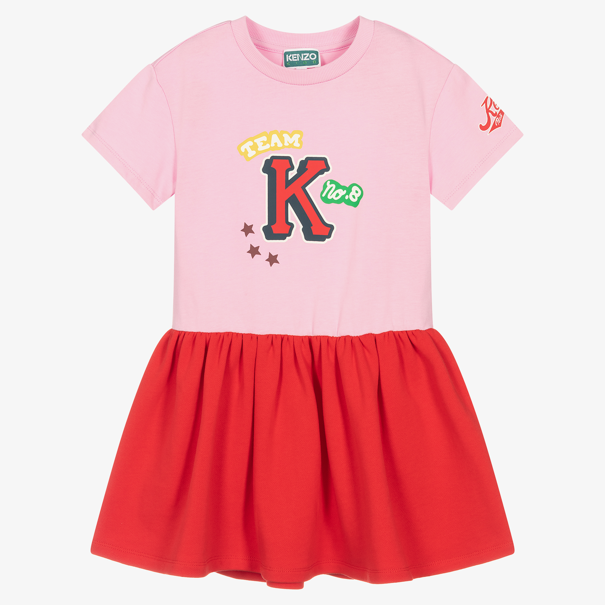 KENZO KIDS Girls Pink & Red Varsity Dress