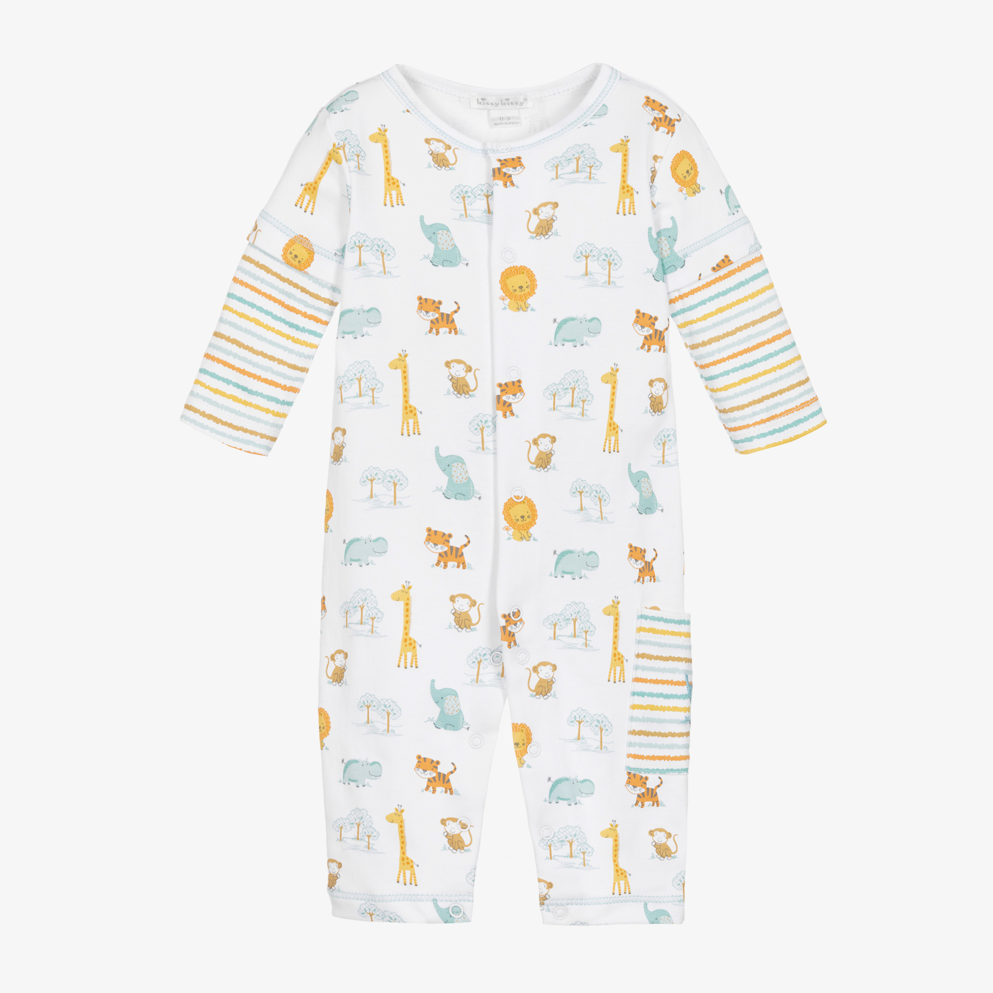 Kissy Kissy - Hooded Cotton Trains Romper | Childrensalon