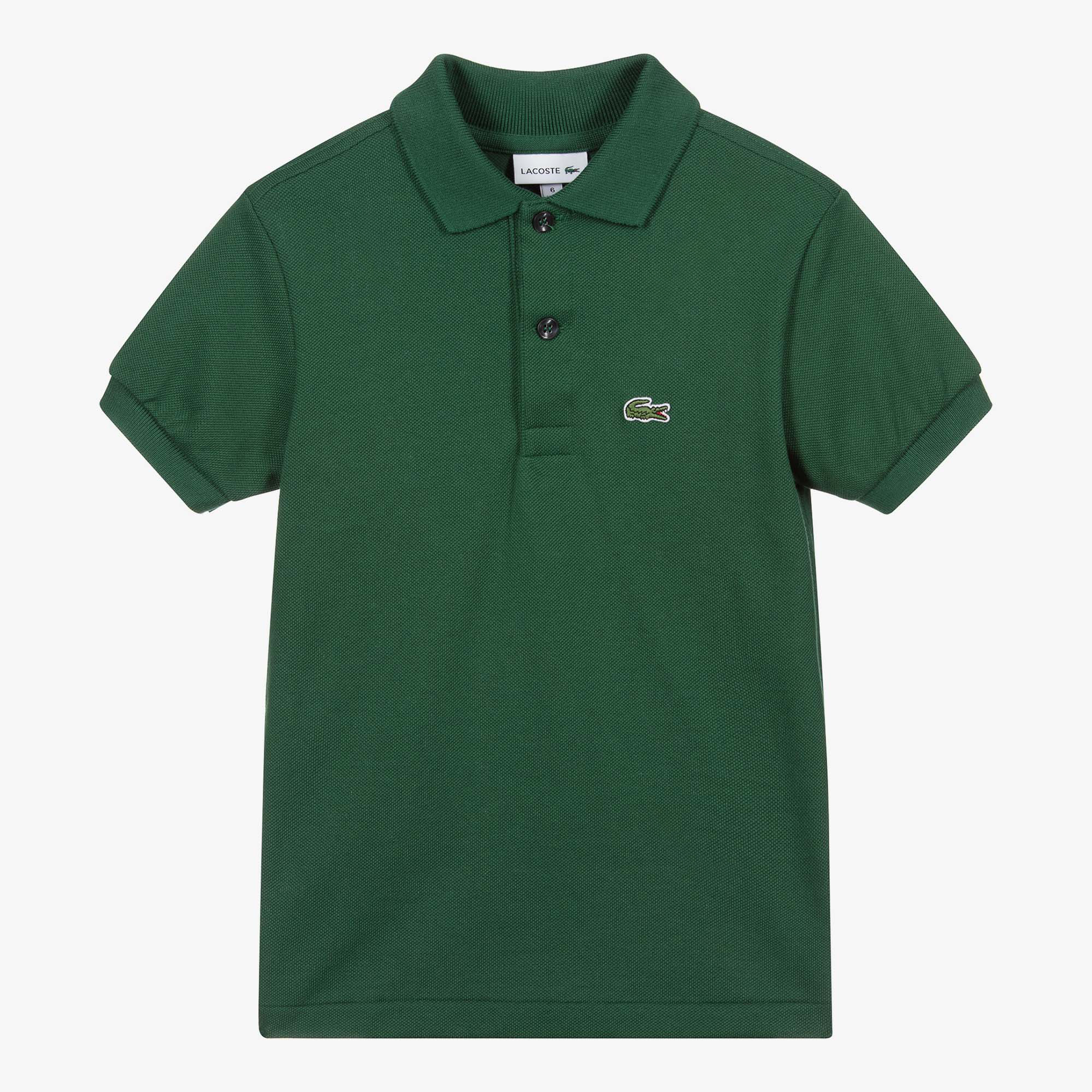 Lacoste Green Cotton Crocodile Polo Shirt