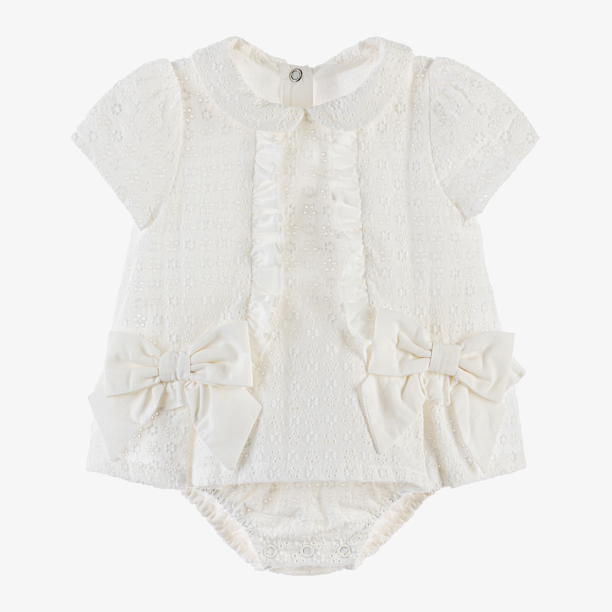 Lapin House broderie-anglaise ruffled blouse - White