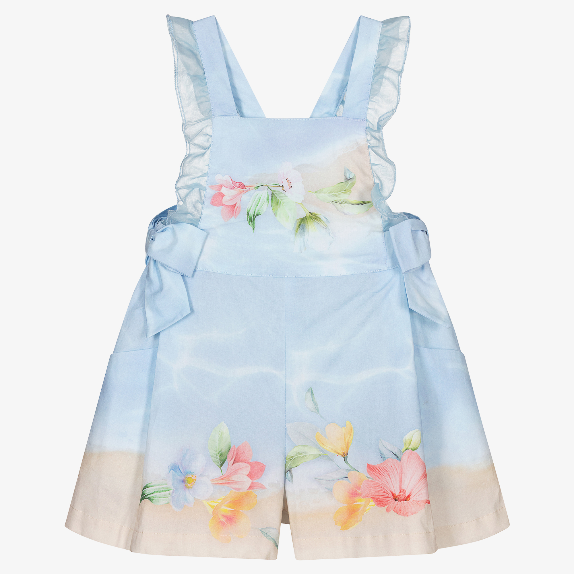 blue silk playsuit