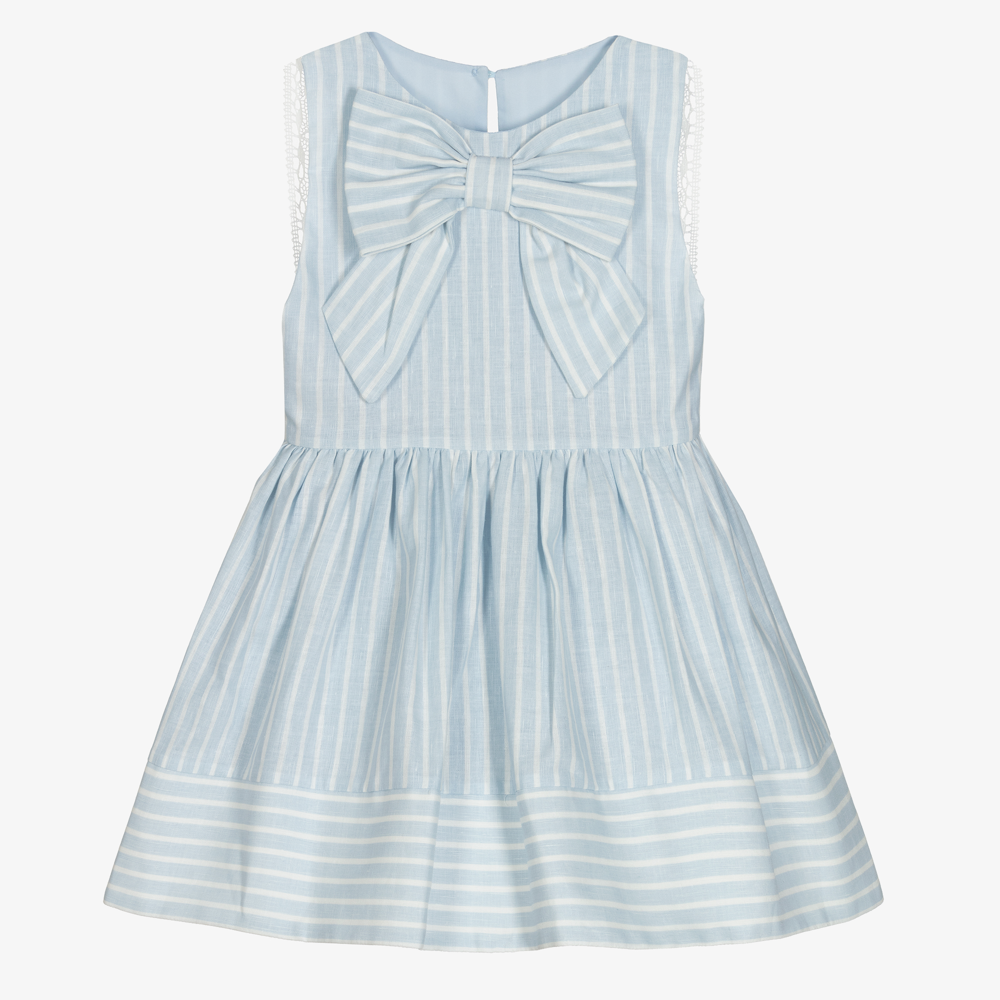 Lapin House - Girls Blue Stripe Trousers | Childrensalon