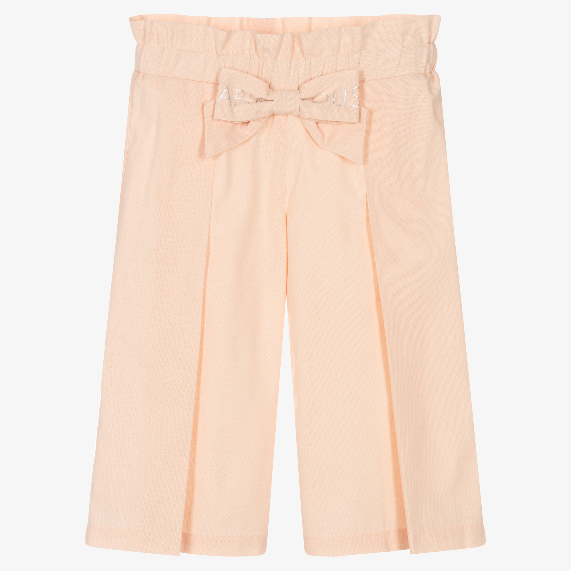 Chambray Cotton Cargo Cropped Trousers