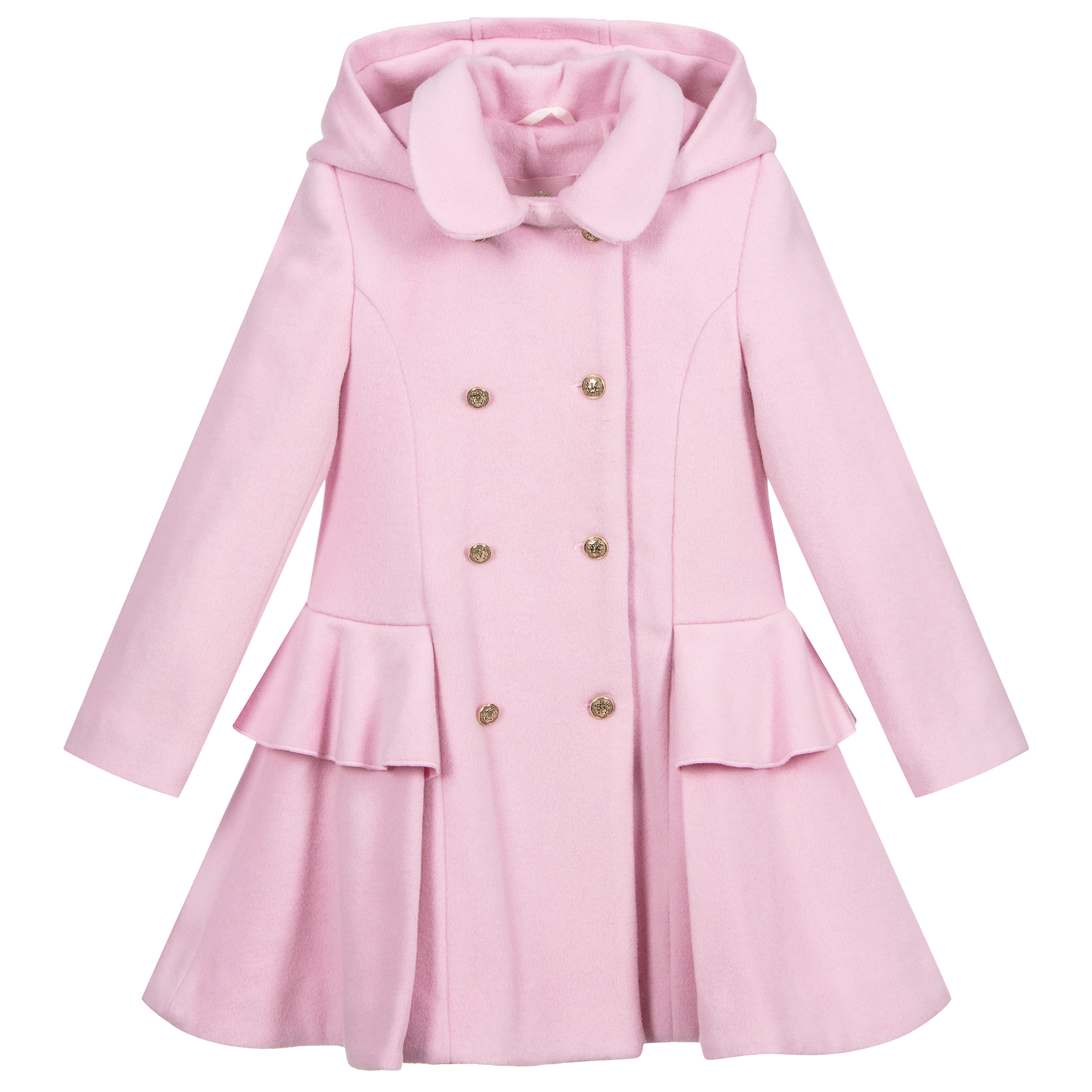 girls pink wool coat